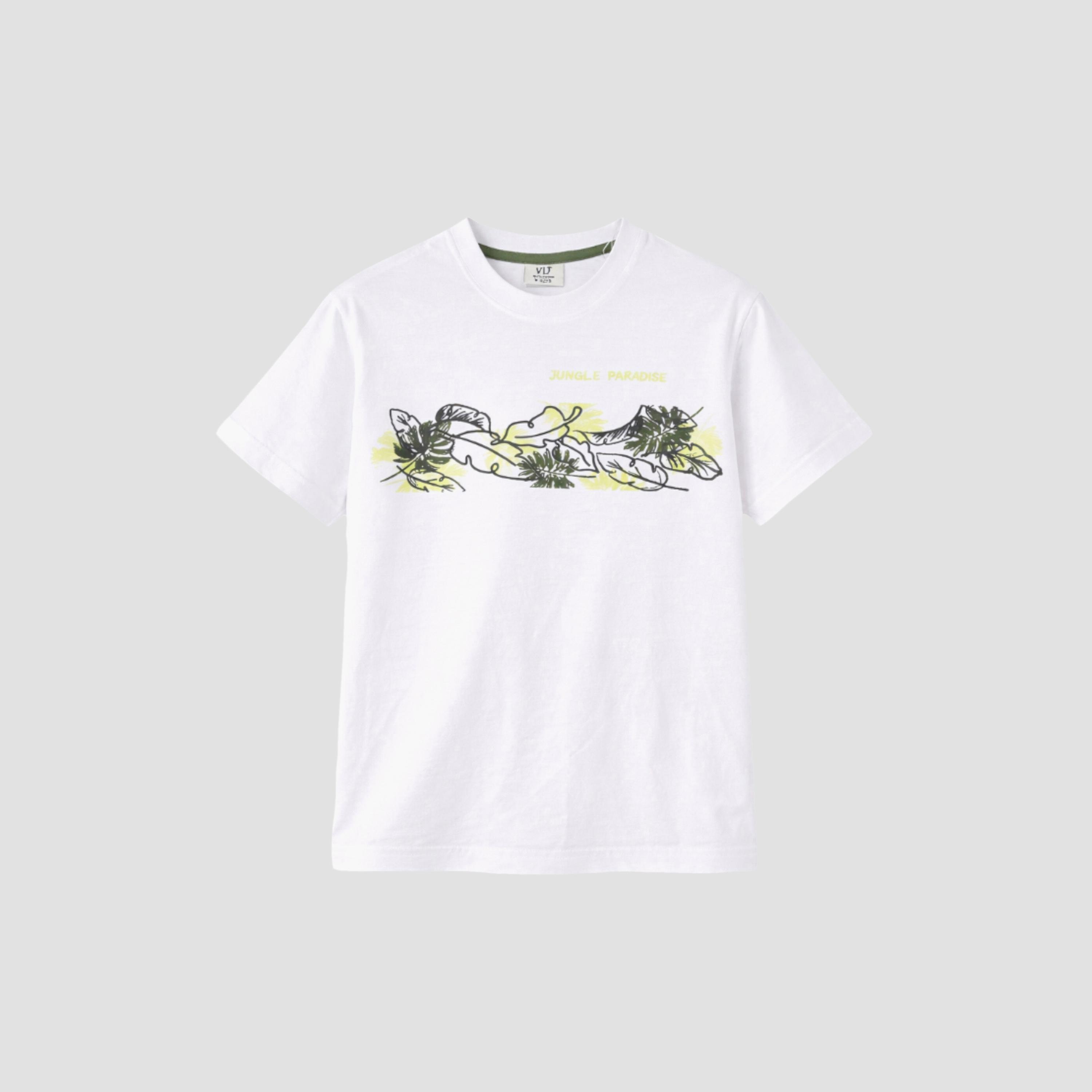 طقم تي شيرت برسمة طبيعة وشورت كارغو بلون زيتوني من فيكتور آند جين-boys-clothing-setsandcoords-image-3