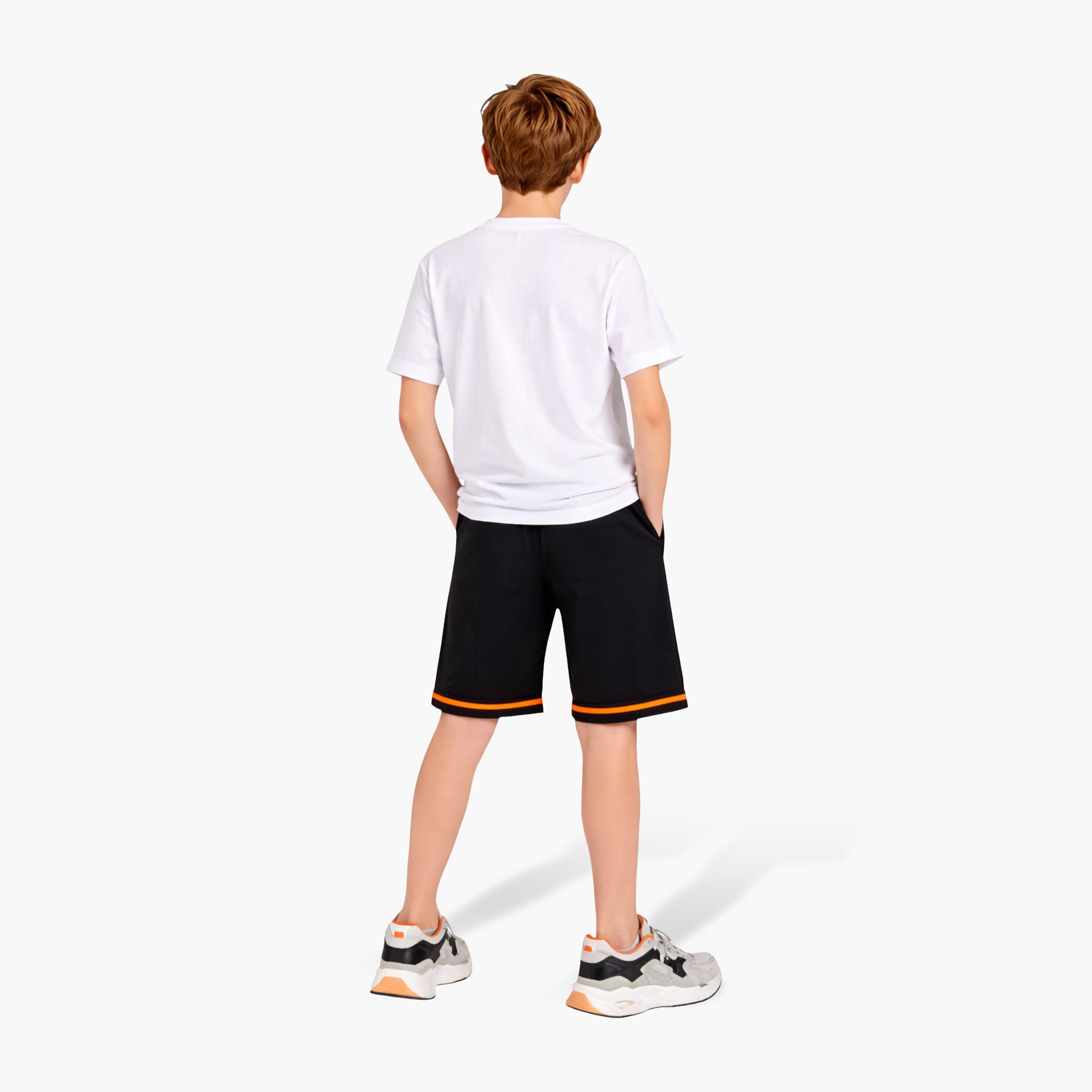 Victor and Jane Half Sleeves New Limits Printed T-Shirt & Shorts Set-boys-clothing-setsandcoords-image-3