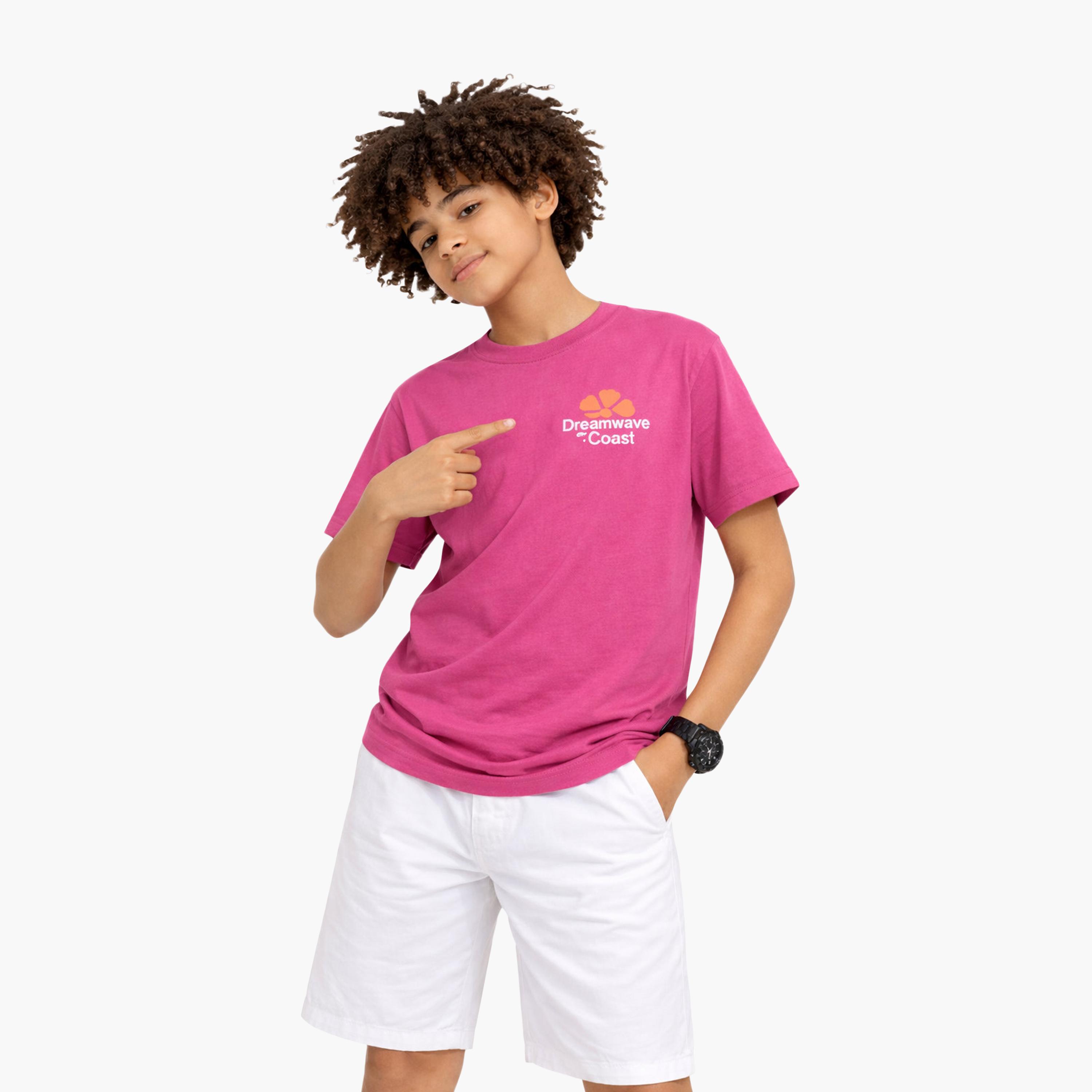 Victor and Jane Half Sleeves Dreamwave Coast Graphic Relaxed Fit T-Shirt-boys-clothing-tshirtsandpolos-image-1