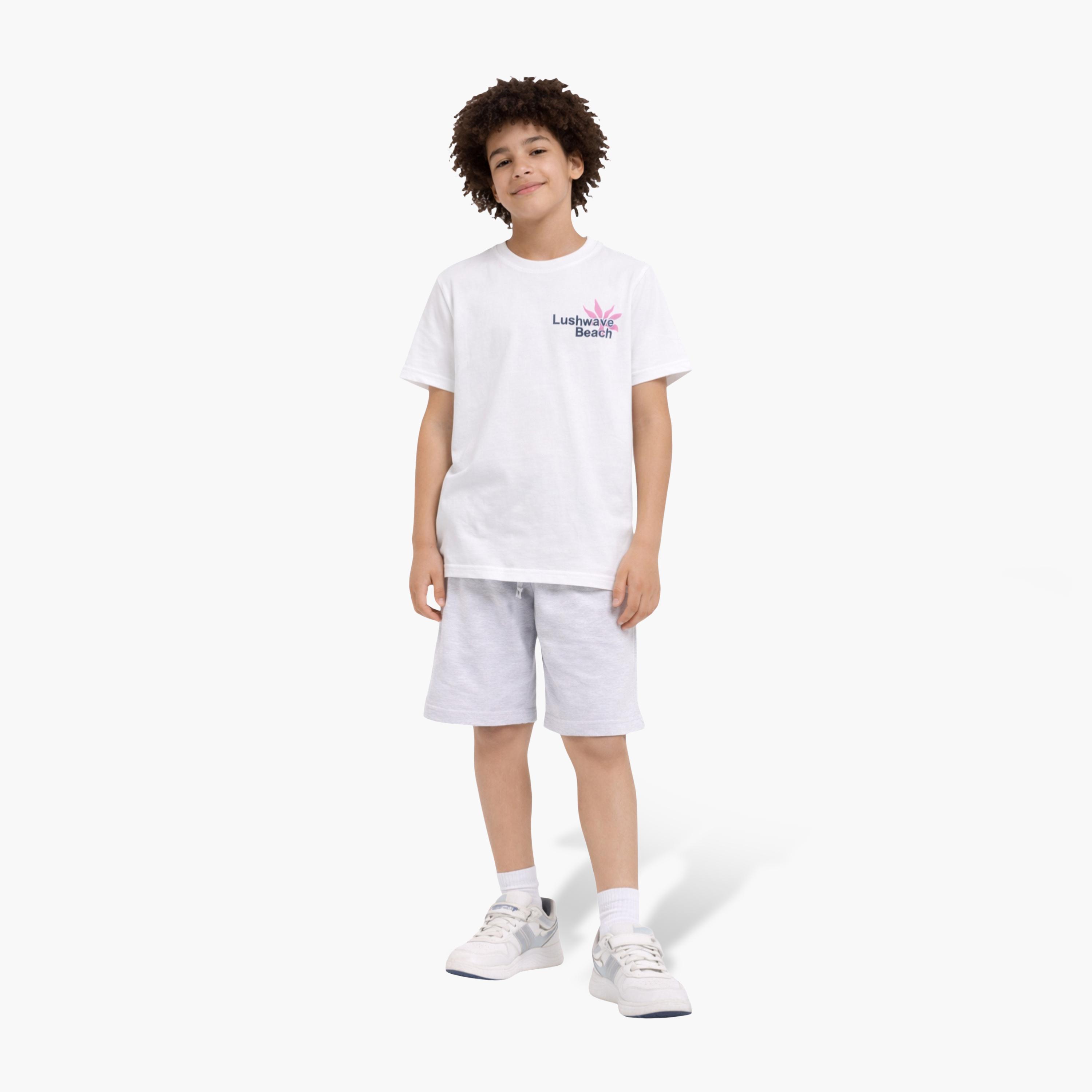 Victor and Jane Half Sleeves Lushwave Beach Graphic Relaxed Fit T-Shirt-boys-clothing-tshirtsandpolos-image-1