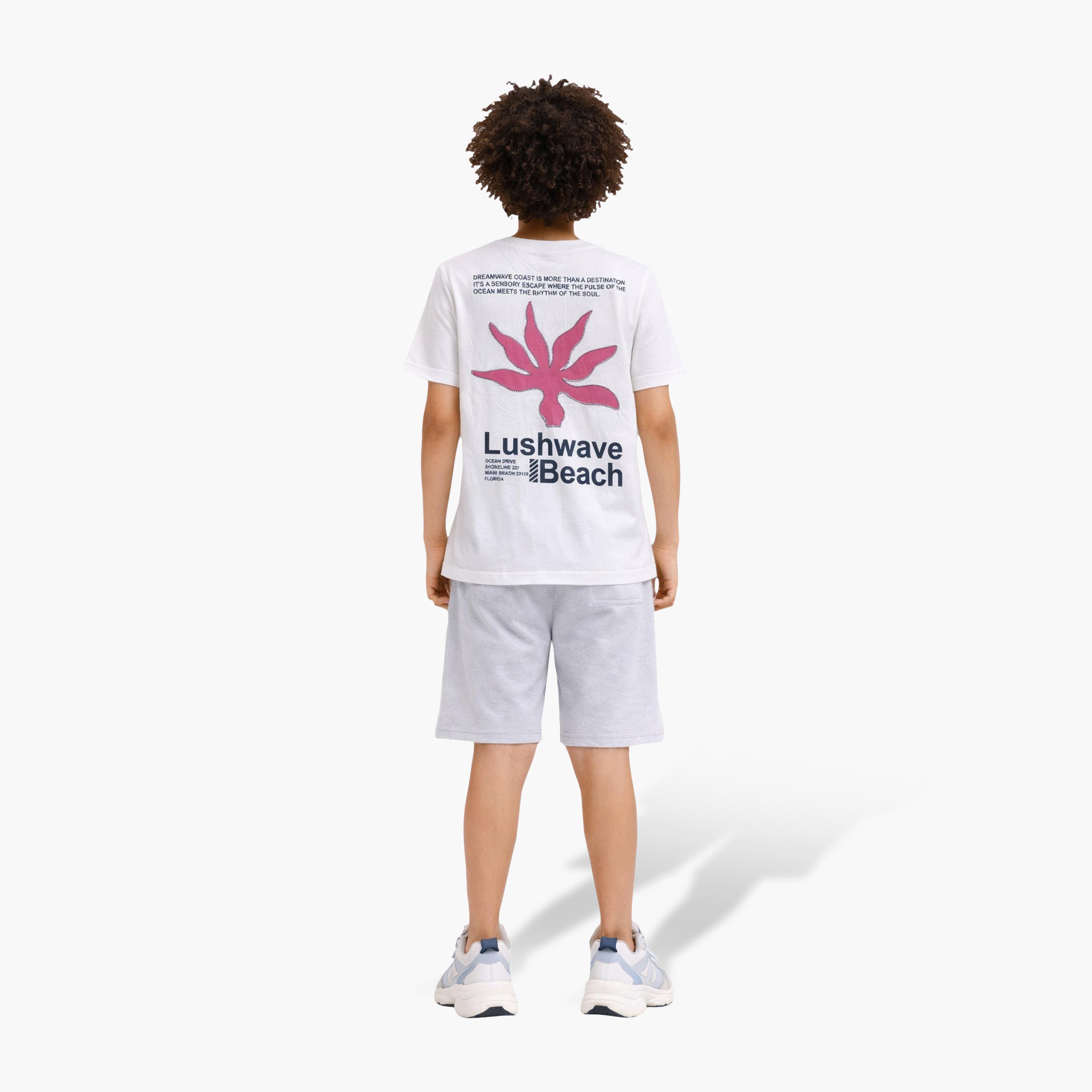 Victor and Jane Half Sleeves Lushwave Beach Graphic Relaxed Fit T-Shirt-boys-clothing-tshirtsandpolos-image-2