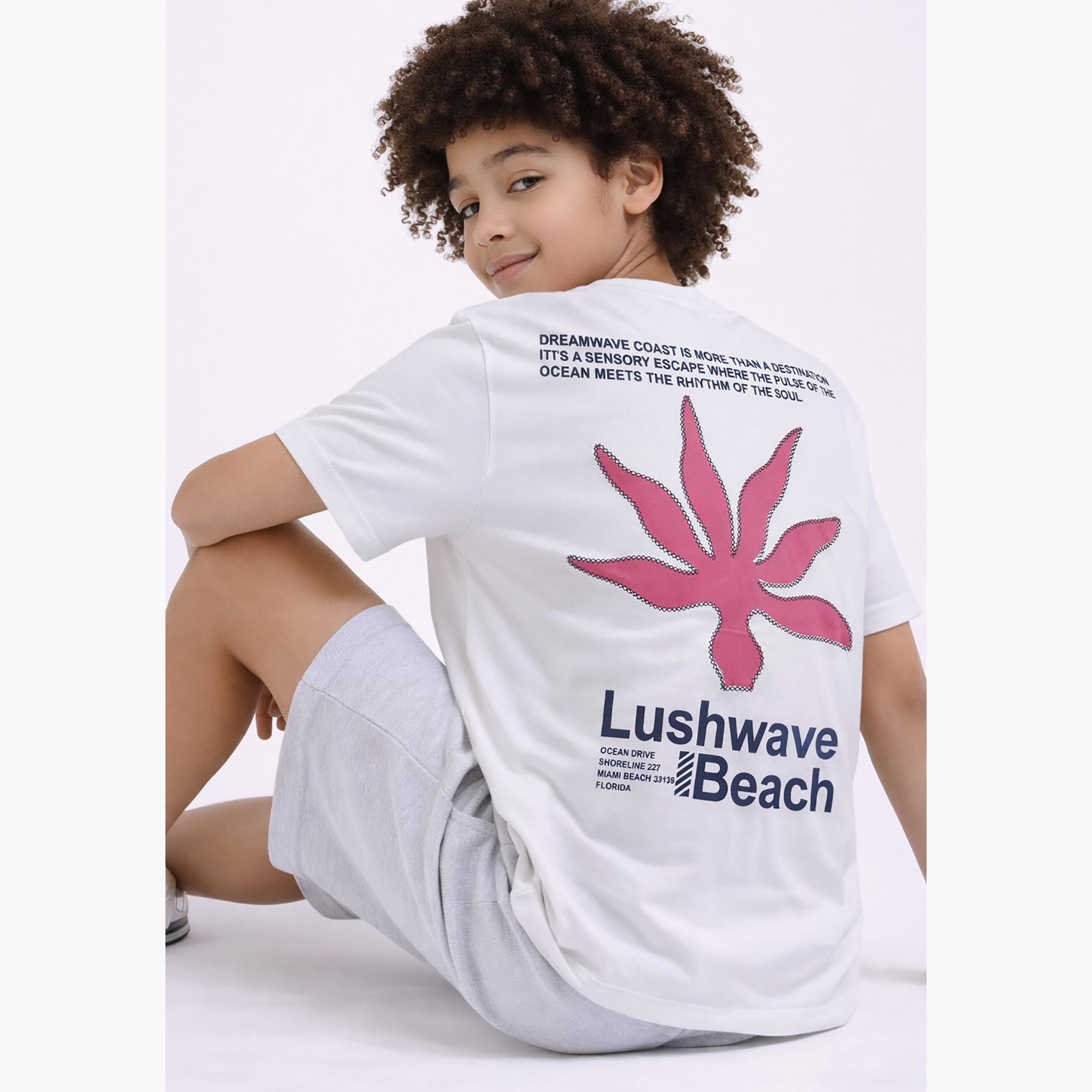 Victor and Jane Half Sleeves Lushwave Beach Graphic Relaxed Fit T-Shirt-boys-clothing-tshirtsandpolos-image-5