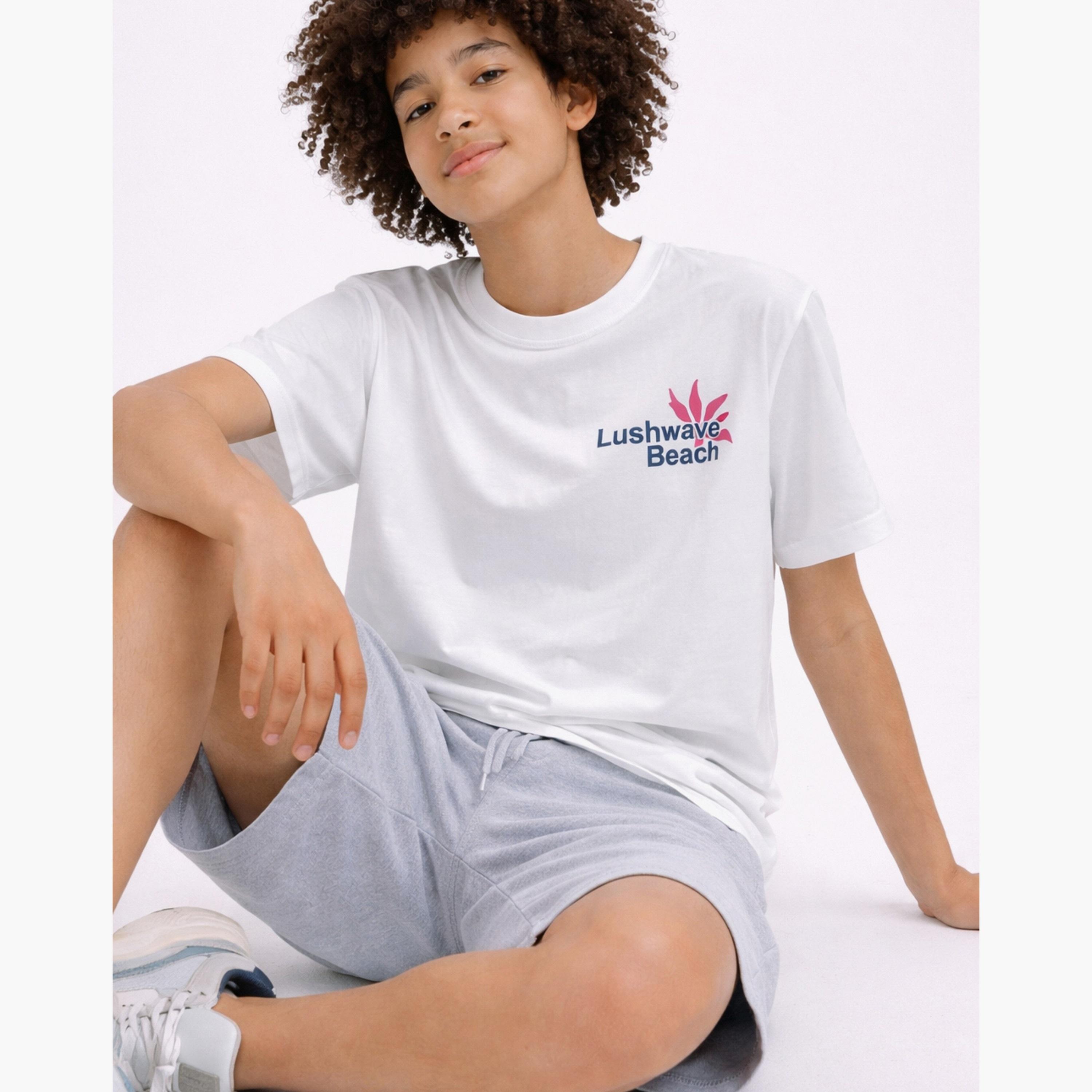 Victor and Jane Half Sleeves Lushwave Beach Graphic Relaxed Fit T-Shirt-boys-clothing-tshirtsandpolos-image-6