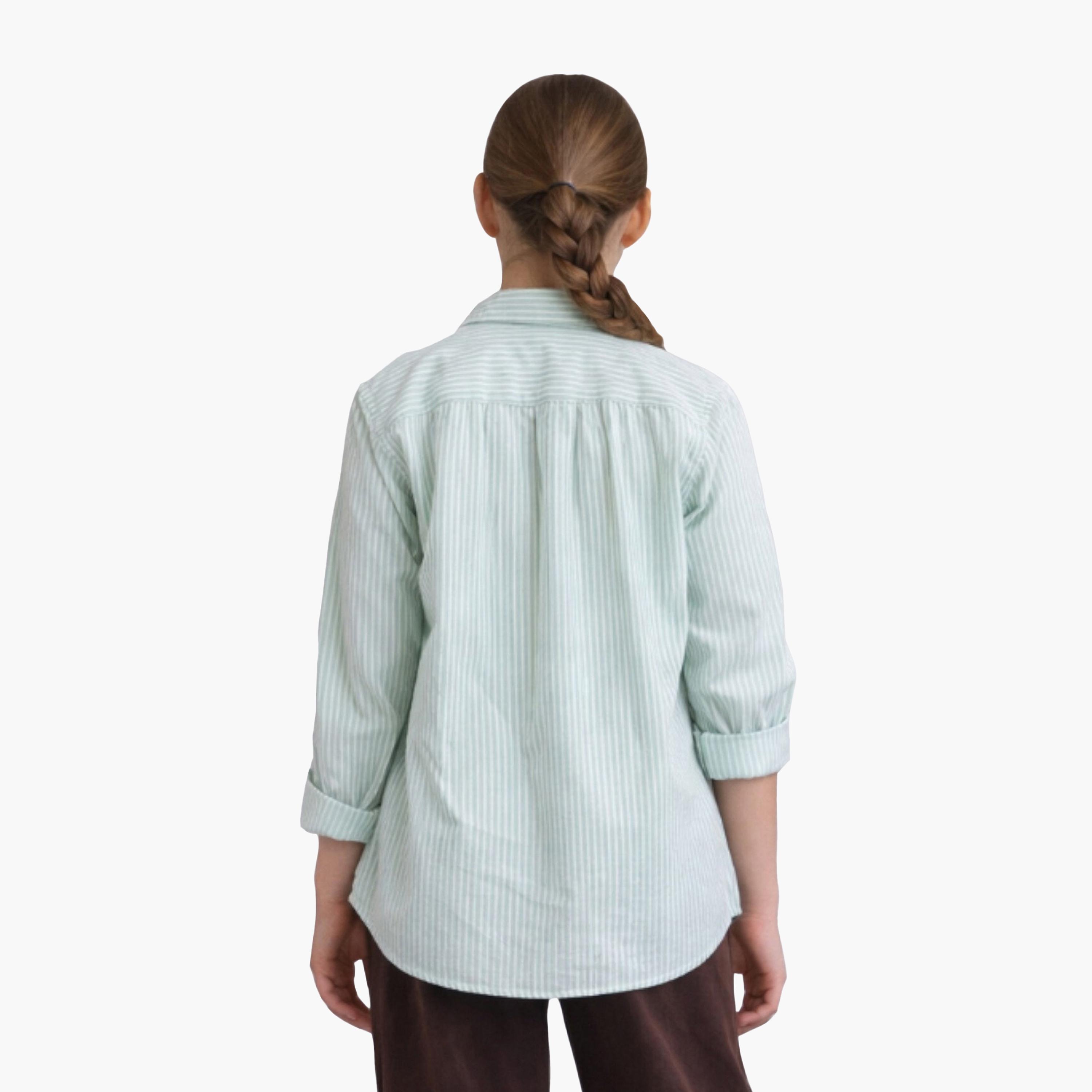 Victor and Jane Cotton Oversized Striped Shirt-girls-clothing-blousesandshirts-image-4