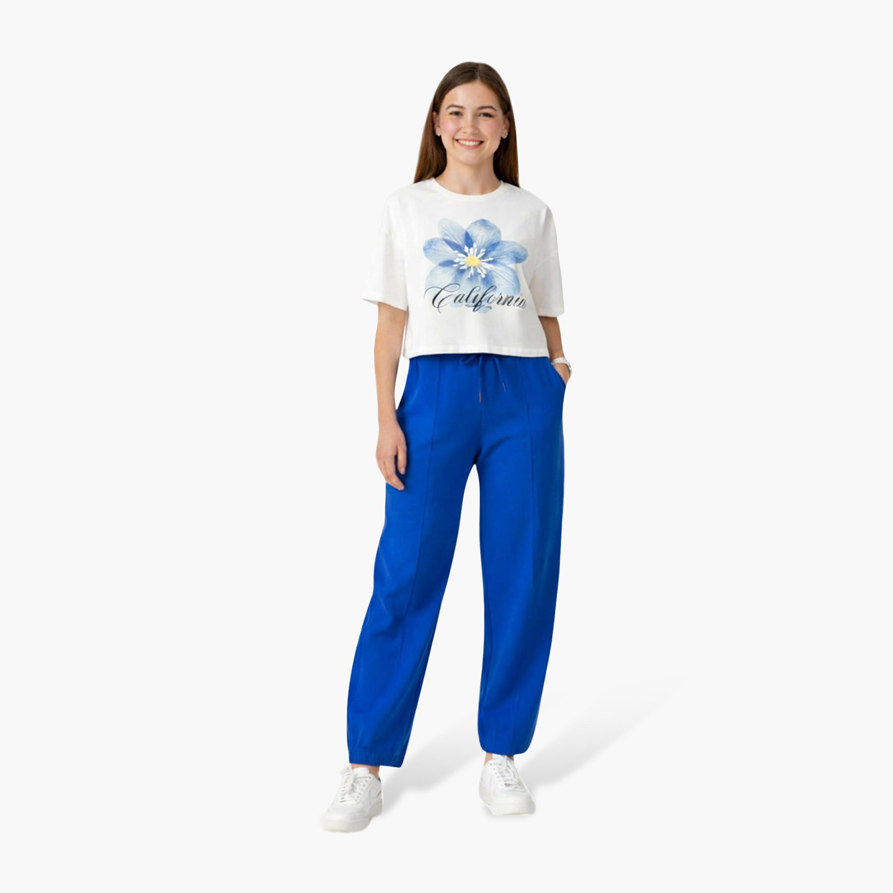 Victor and Jane Floral Printed T-Shirt & Pants Set-baby-girls-clothing-setsandcoords-image-1