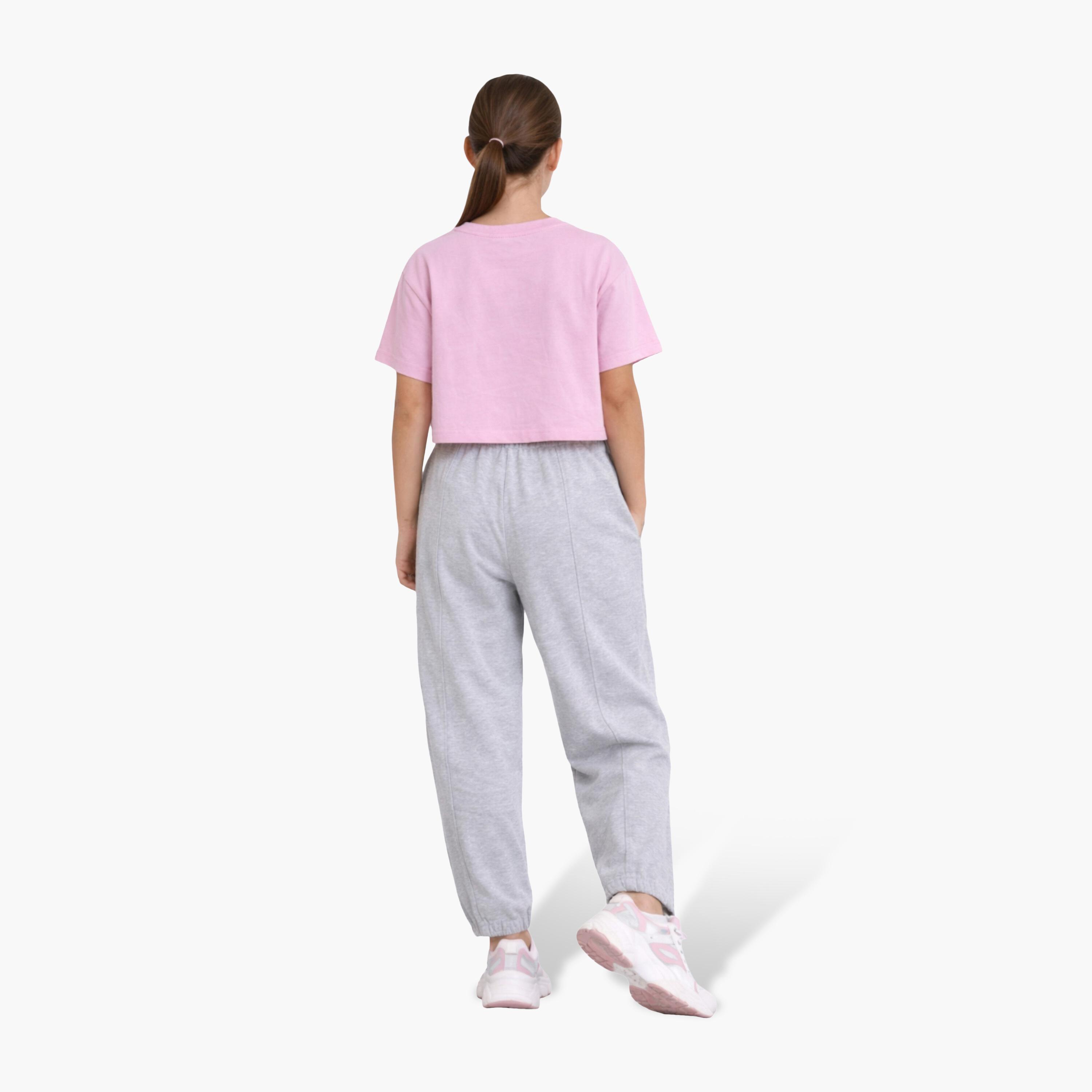 طقم تي شيرت مطبوع بكلمة "Monaco" وبنطلون "باريل" من فيكتور آند جين-girls-clothing-setsandcoords-image-2