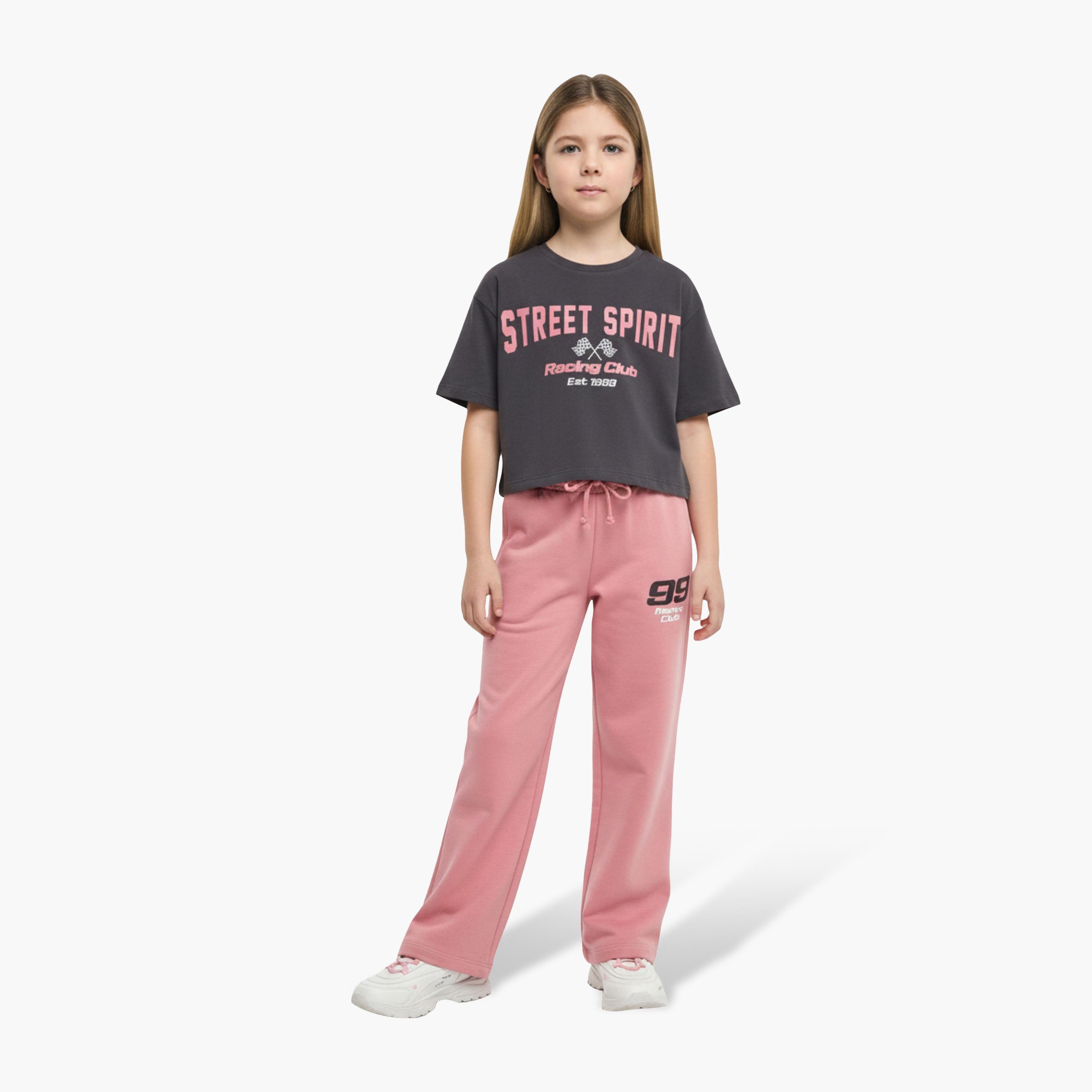 Victor and Jane Street Spirit Printed T-Shirt & Pants Set-baby-girls-clothing-setsandcoords-image-1