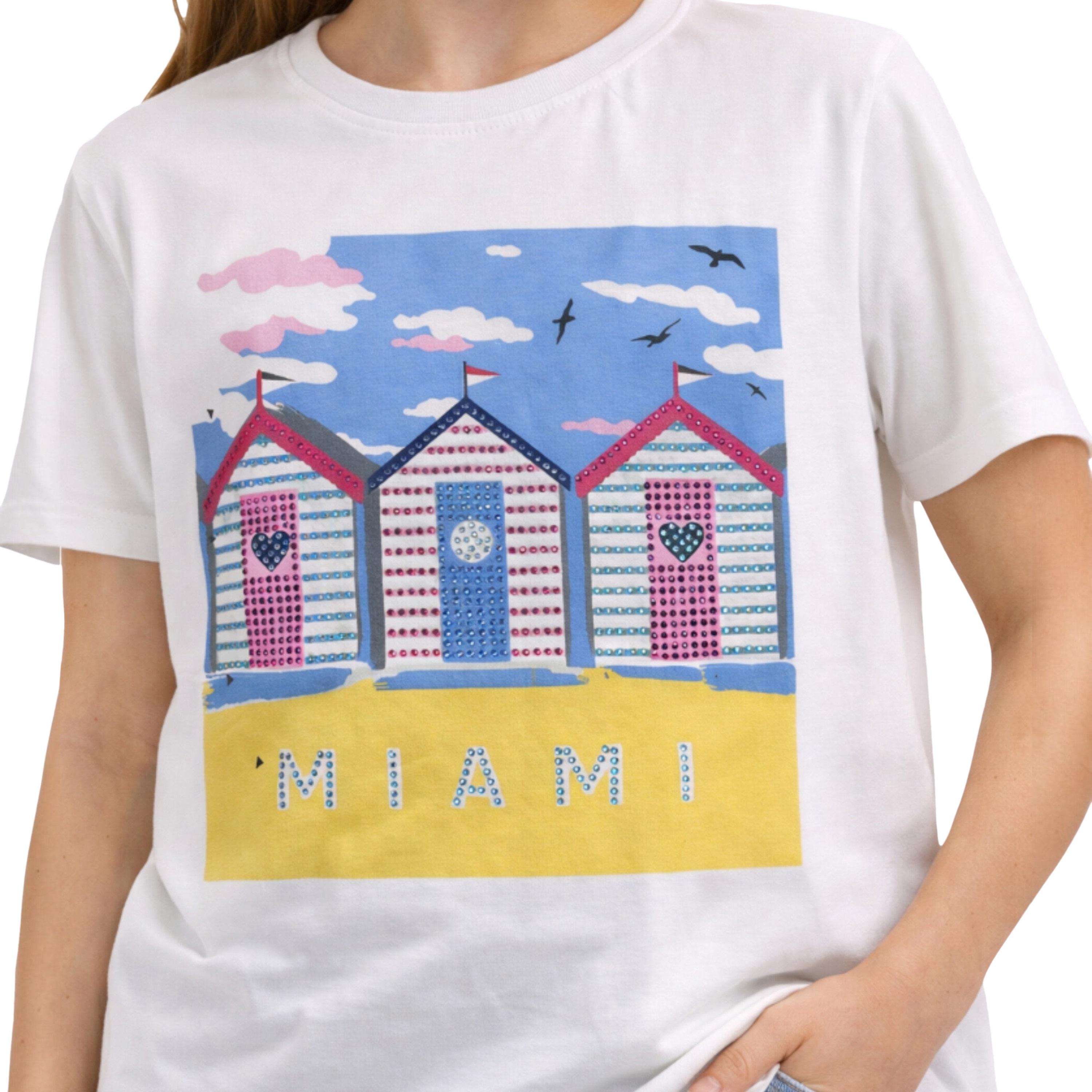 Victor and Jane Short Sleeves Miami Graphic Embellished T-Shirt-girls-clothing-tshirts-image-4