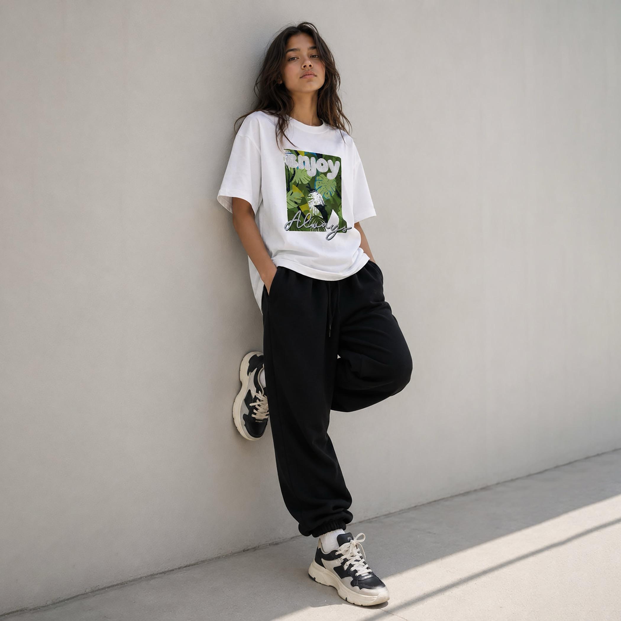 Victor and Jane Amalfi Coast Embroidered Oversized Graphic T-Shirt-girls-clothing-tshirts-image-3