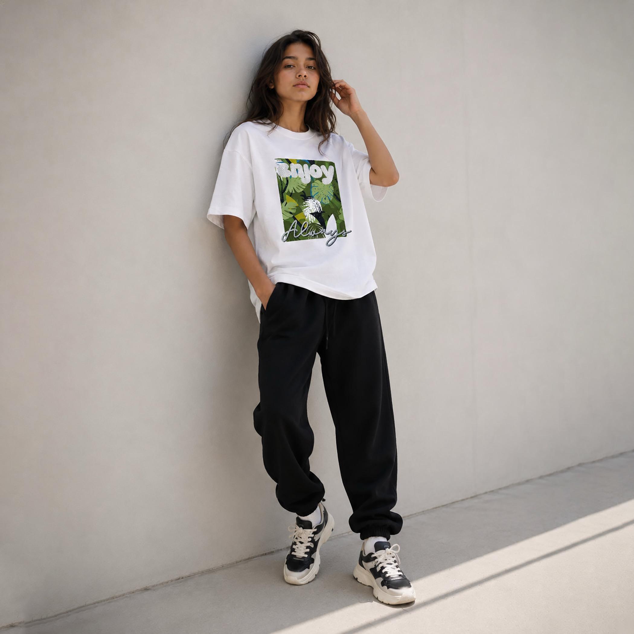 Victor and Jane Amalfi Coast Embroidered Oversized Graphic T-Shirt-girls-clothing-tshirts-image-4