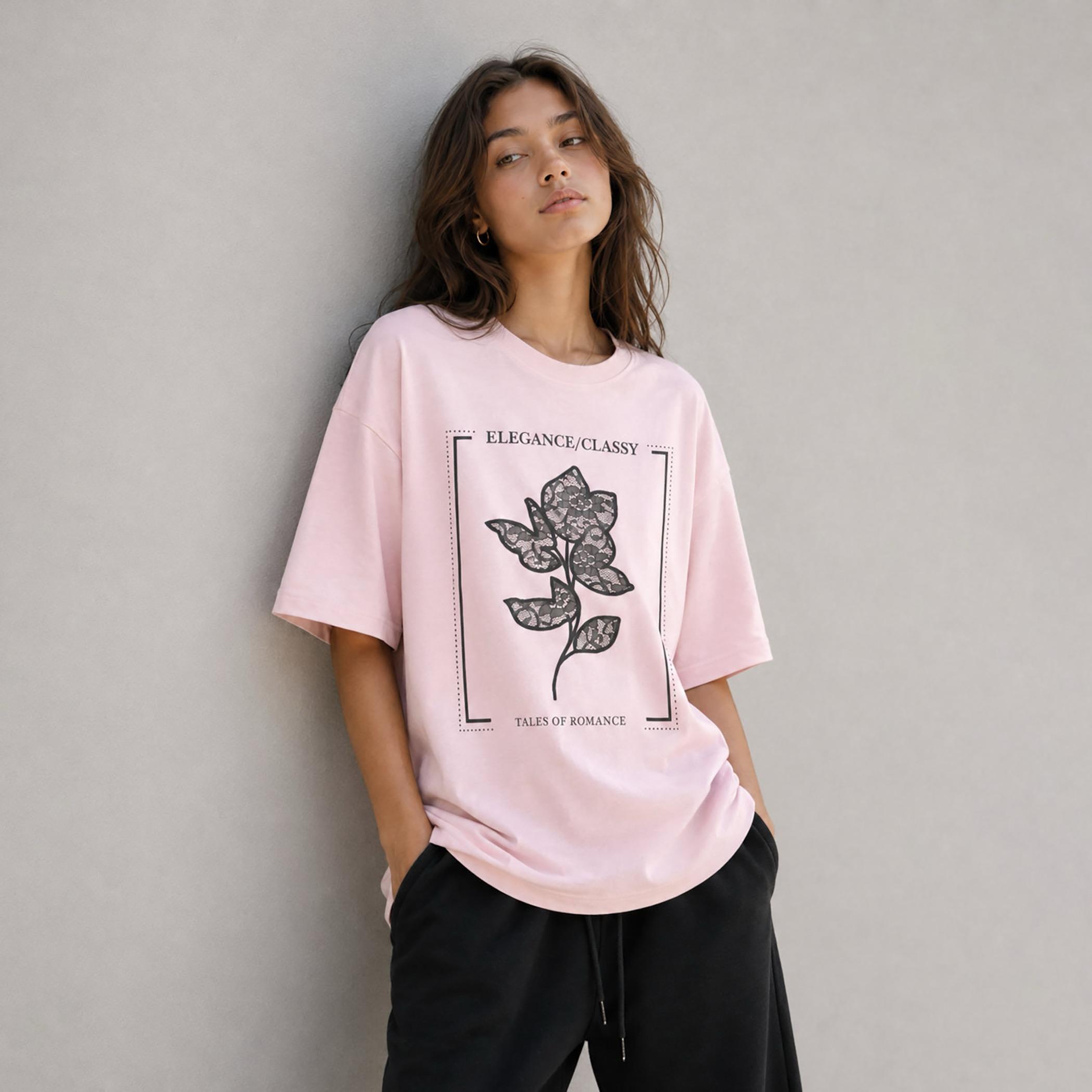 Victor and Jane Paradise Embroidered Oversized Graphic T-Shirt-girls-clothing-tshirts-image-3