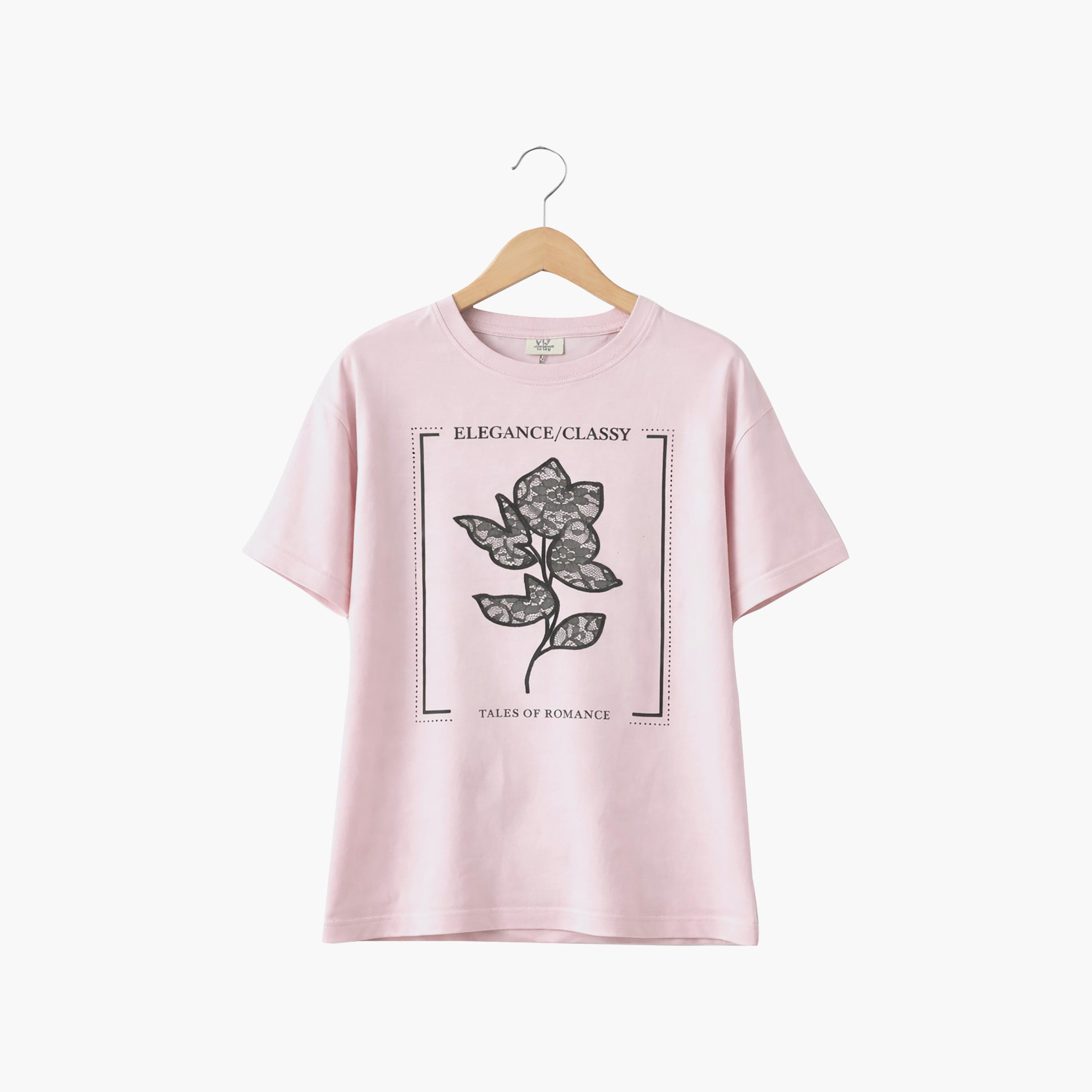 Victor and Jane Paradise Embroidered Oversized Graphic T-Shirt-girls-clothing-tshirts-image-6