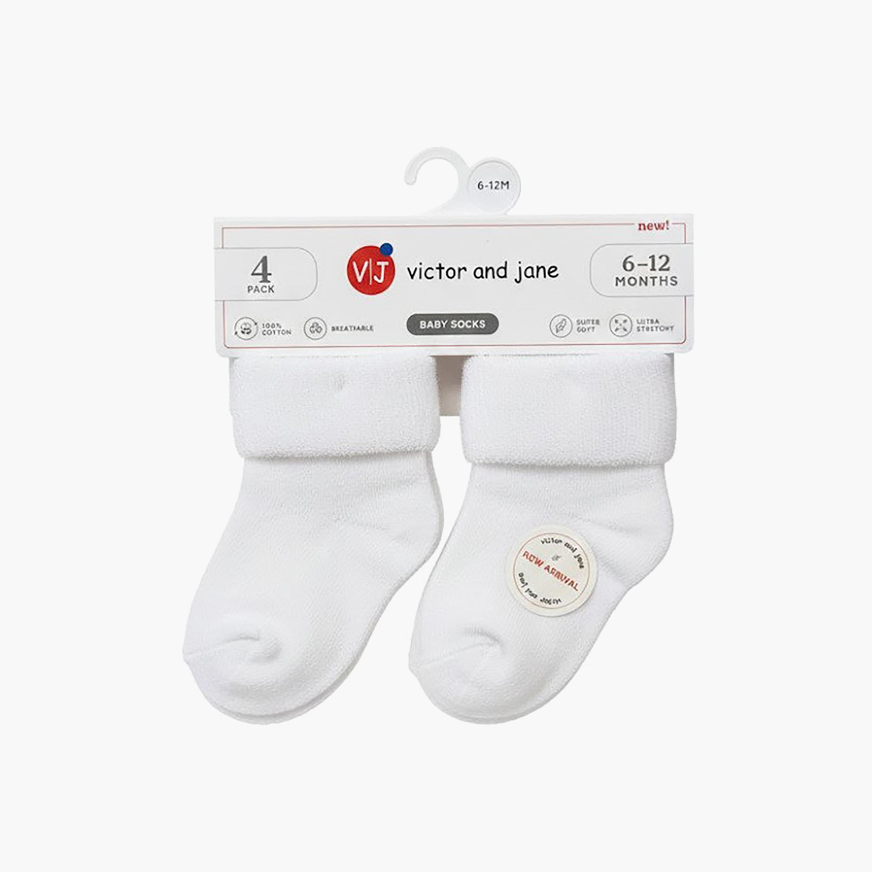 Victor and Jane 4-Pair Cotton Breathable Roll Top Socks-boys-accessories-socks-image-3