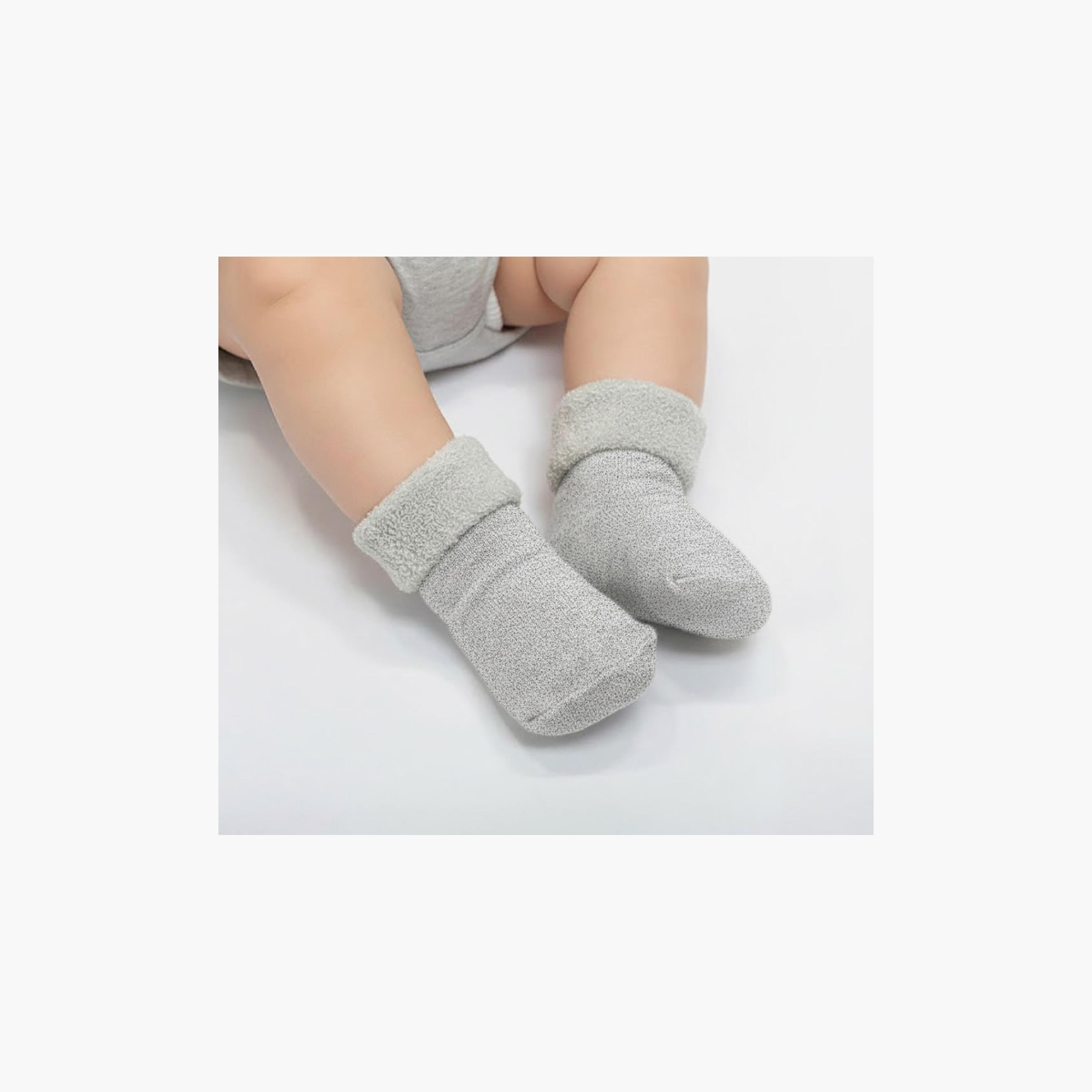 طقم جوارب قطنية مسامية بحافة ملفوفة 4 أزواج من فيكتور آند جين-boys-accessories-socks-image-5