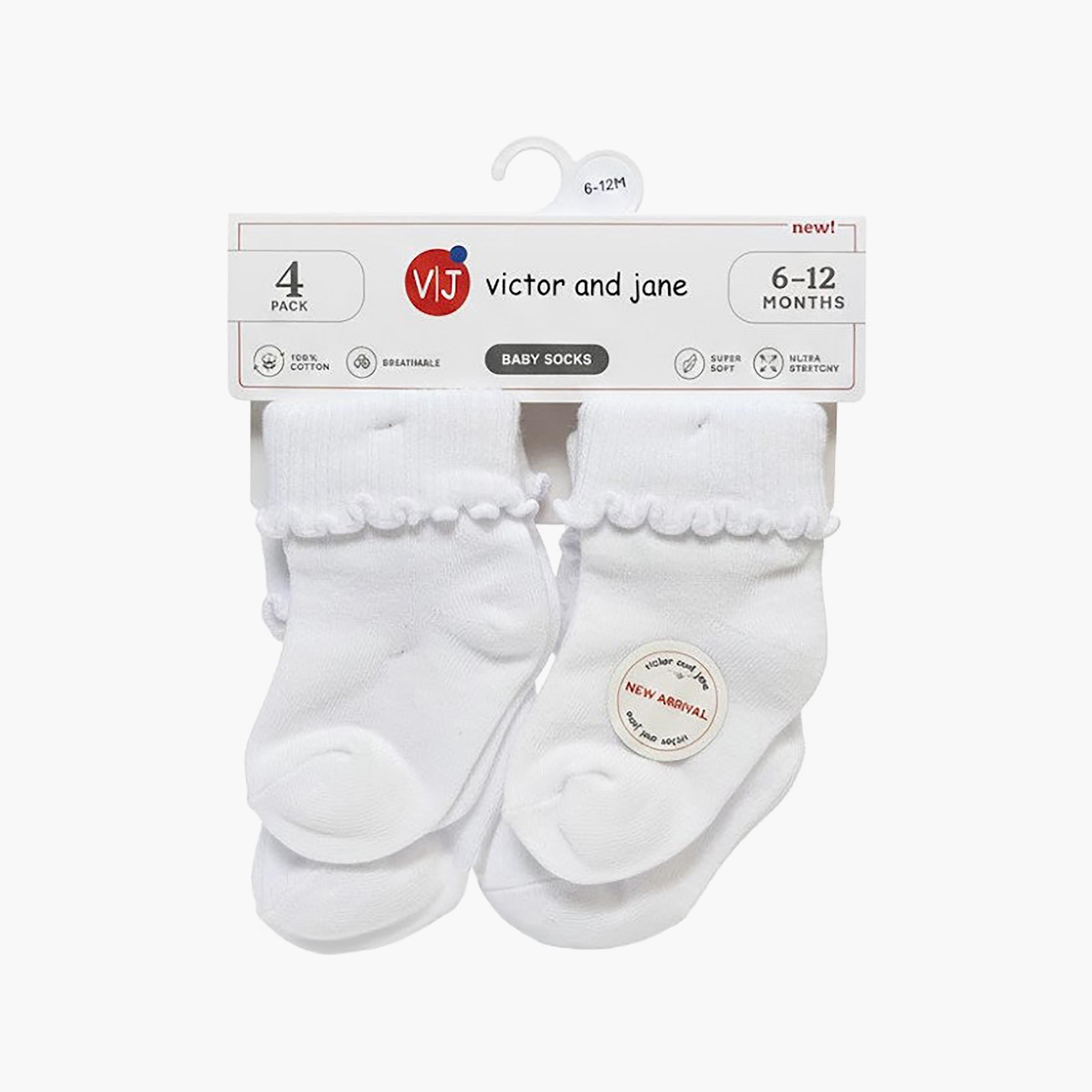 Victor and Jane 4-Pair Cotton Breathable Roll Top Socks-baby-girls-accessories-socks-image-3