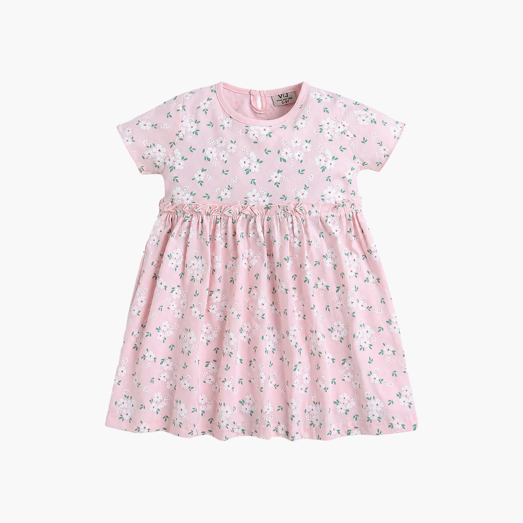 طقم فساتين بطبعة زهور وأكمام قصيرة، قطعتين من فيكتور آند جين-girls-clothing-dressesandjumpsuits-image-2