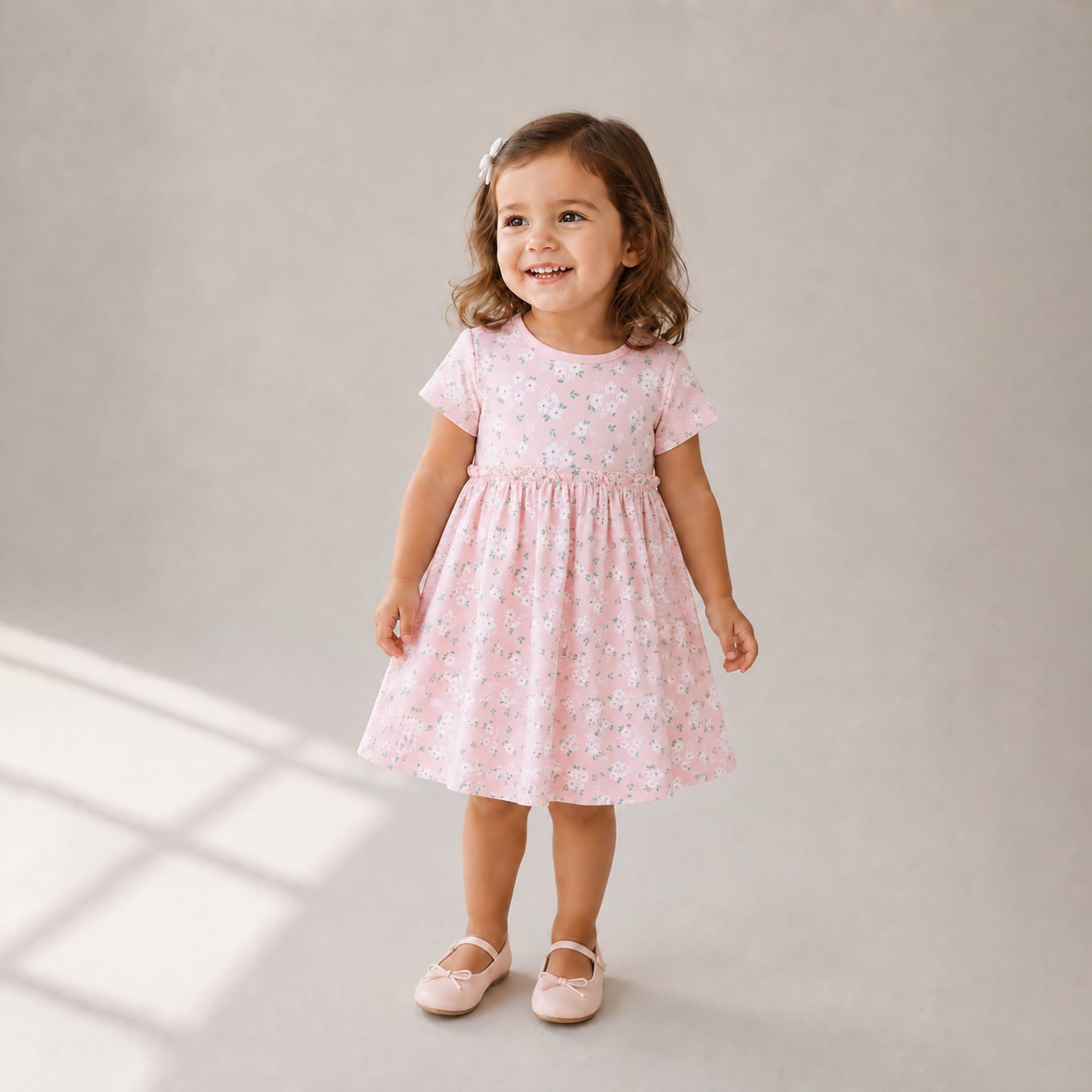 طقم فساتين بطبعة زهور وأكمام قصيرة، قطعتين من فيكتور آند جين-girls-clothing-dressesandjumpsuits-image-4