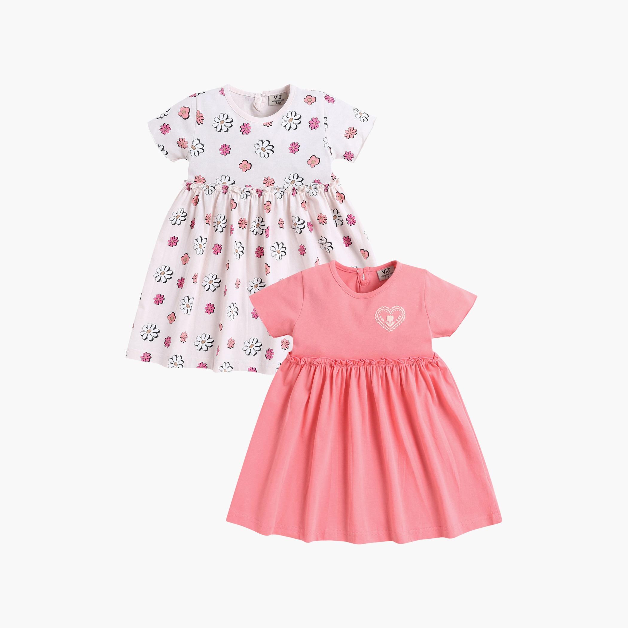Victor and Jane 2-Piece Short Sleeves Floral Dresses-girls-clothing-dressesandjumpsuits-image-1