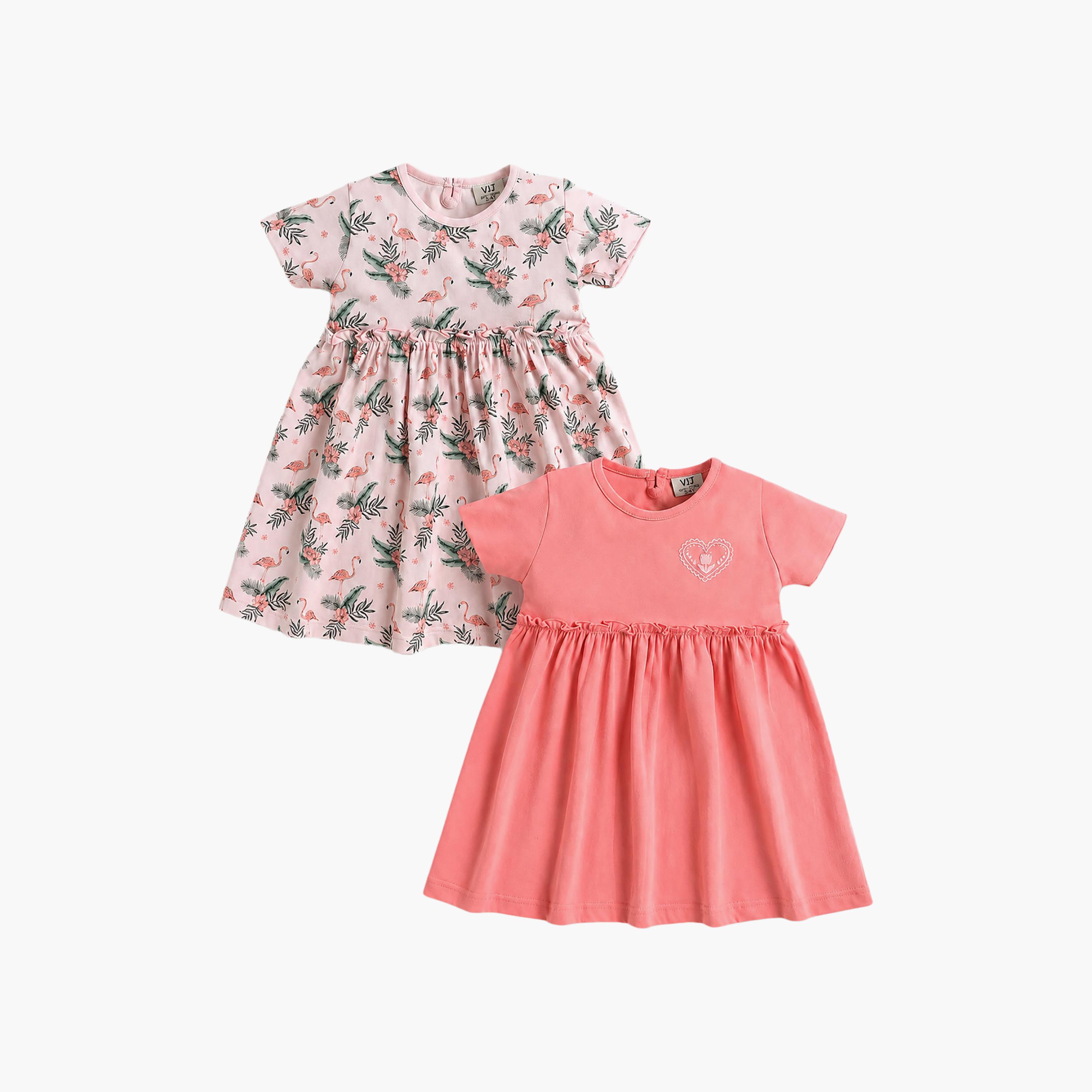 Victor and Jane 2-Piece Short Sleeves Floral Dresses-girls-clothing-dressesandjumpsuits-image-1