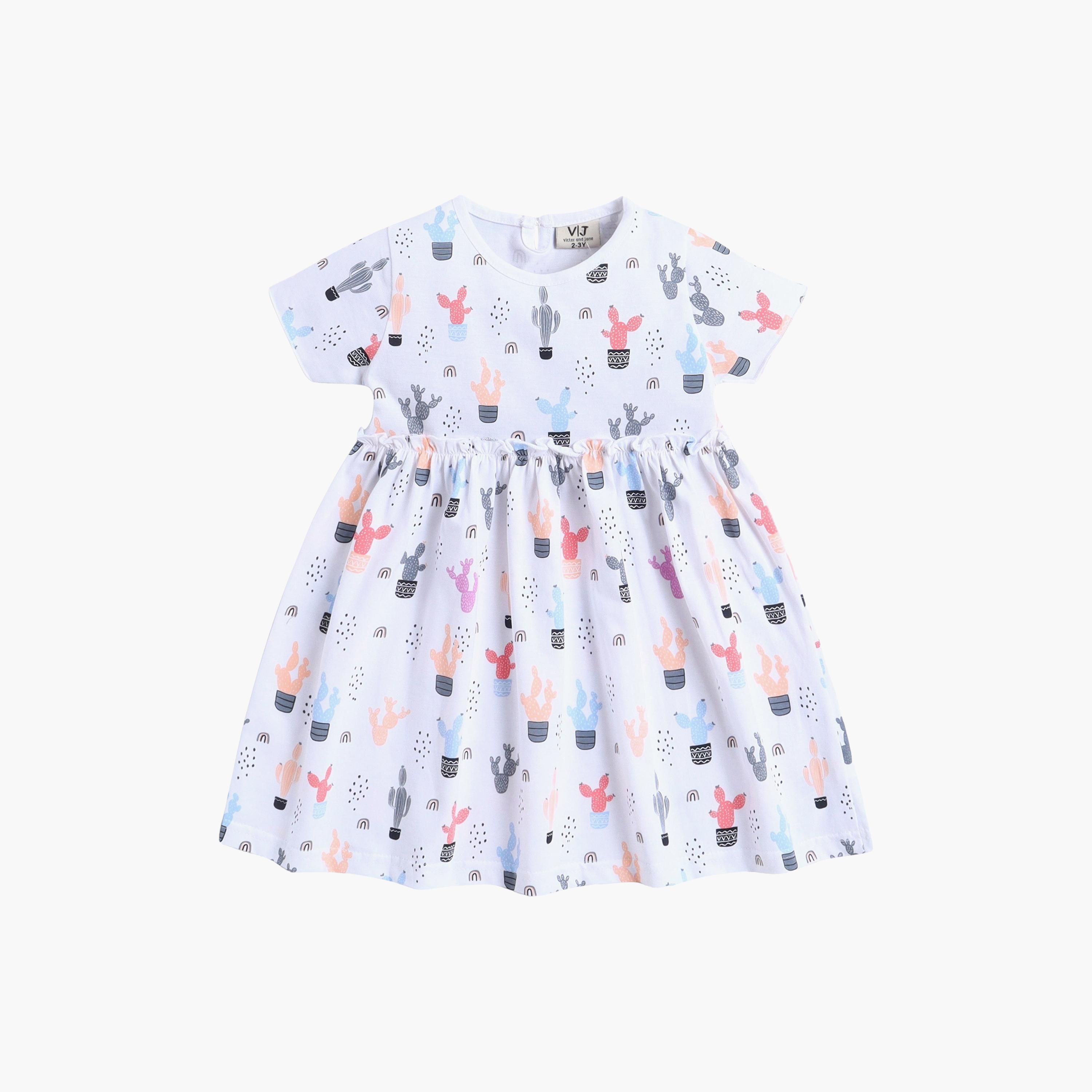 Victor and Jane 2-Piece Floral Short Sleeves Cotton Dresses Set-girls-clothing-dressesandjumpsuits-image-3