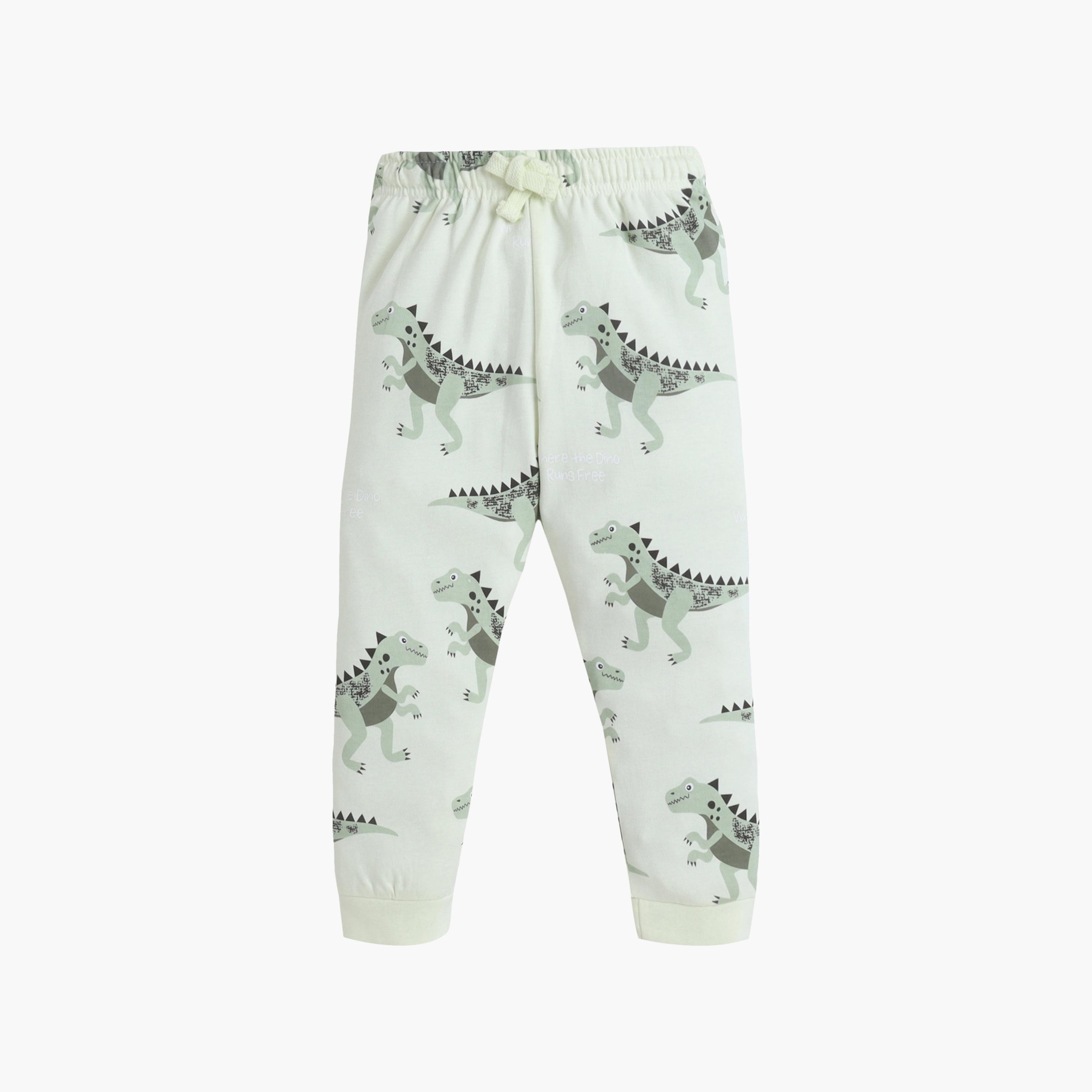 طقم تي شيرت قطني وبيجامة بطبعة من الطبيعة من فيكتور آند جين-boys-clothing-setsandcoords-image-3
