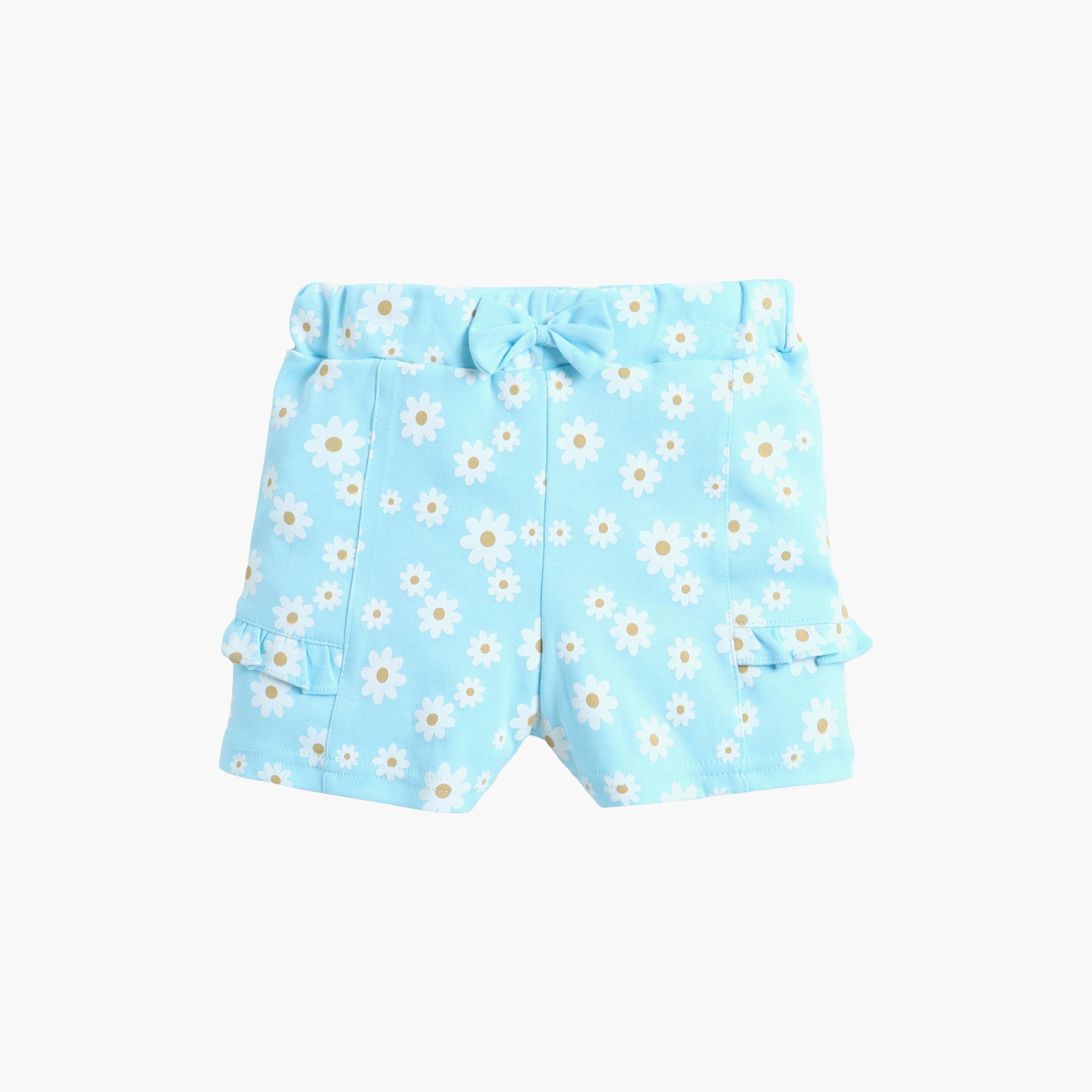 Victor and Jane Half Sleeves Daddy’s Girl Printed Top & Floral Ruffle Shorts Set-baby-girls-clothing-setsandcoords-image-5