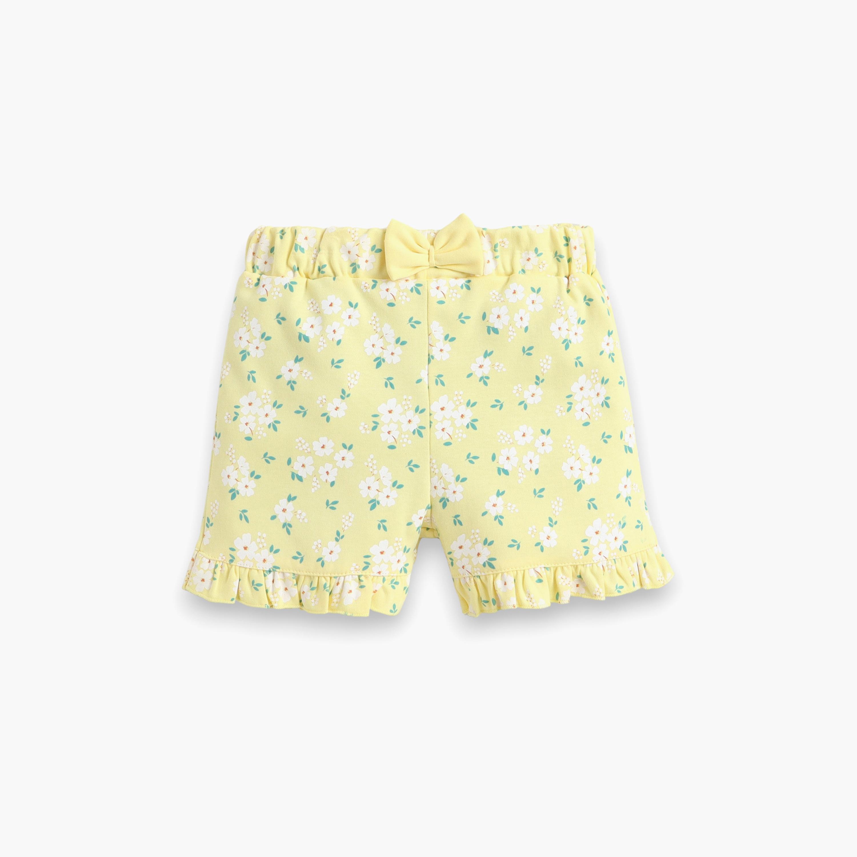 Victor and Jane Half Sleeves Best Day Ever Printed Puff Sleeve Top & Ruffle Shorts Set-baby-girls-clothing-setsandcoords-image-4