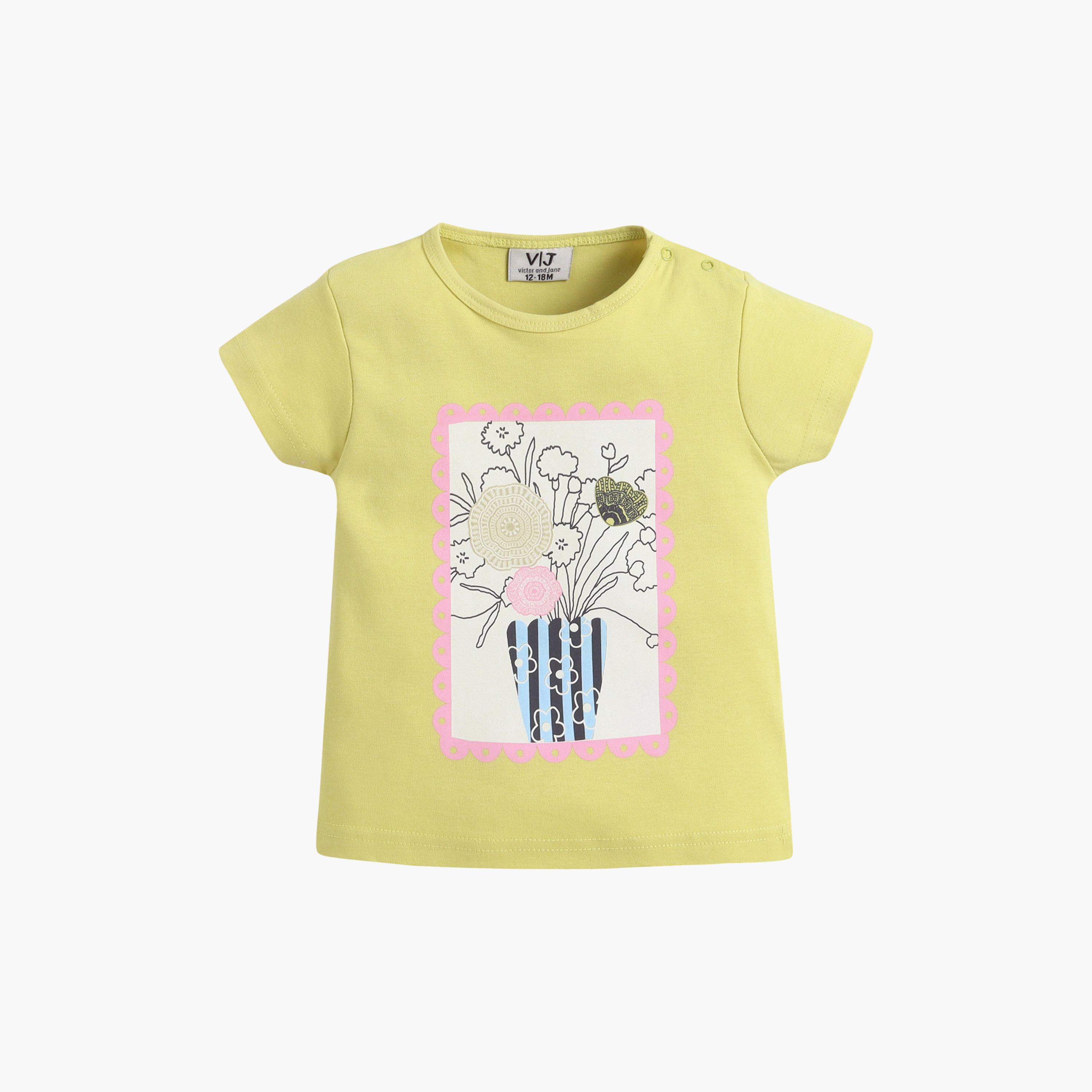 Victor and Jane Short Sleeves Graphic Top & Bow Shorts-baby-girls-clothing-setsandcoords-image-3