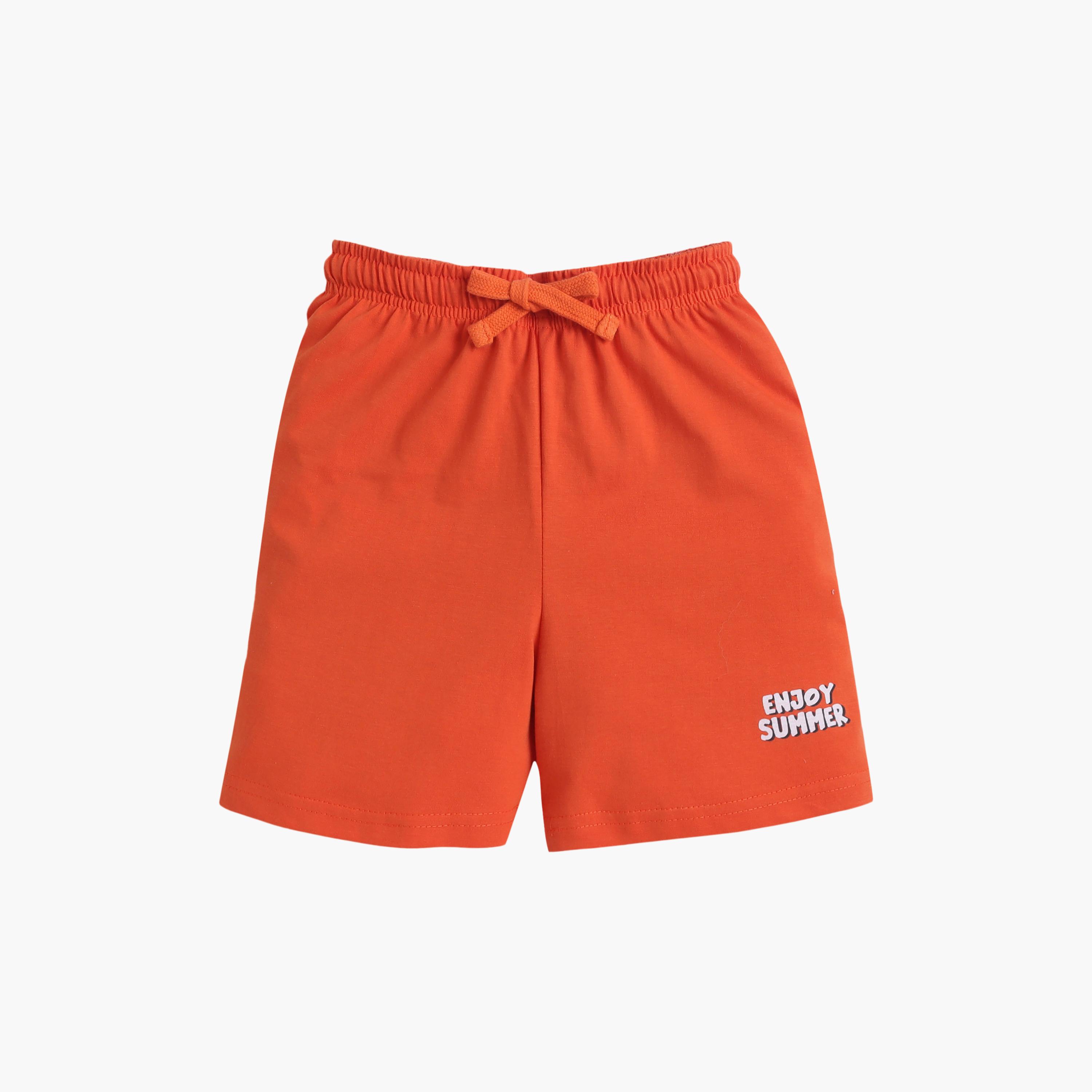 طقم تي شيرت قطني وشورت بطبعة "Enjoy Summer" من فيكتور آند جين-boys-clothing-setsandcoords-image-3