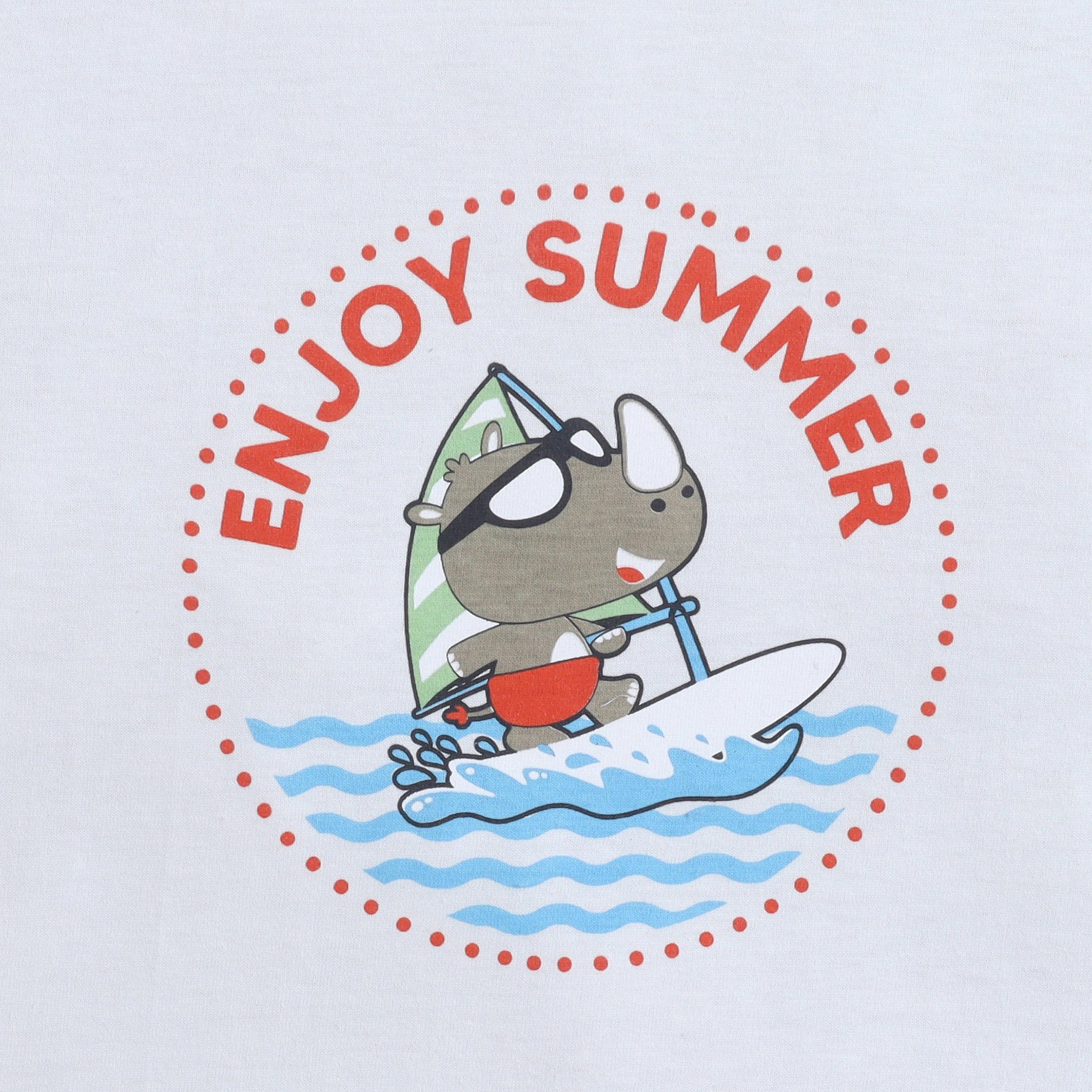 Victor and Jane Enjoy Summer Printed Cotton T-Shirt & Shorts Set-boys-clothing-setsandcoords-image-5