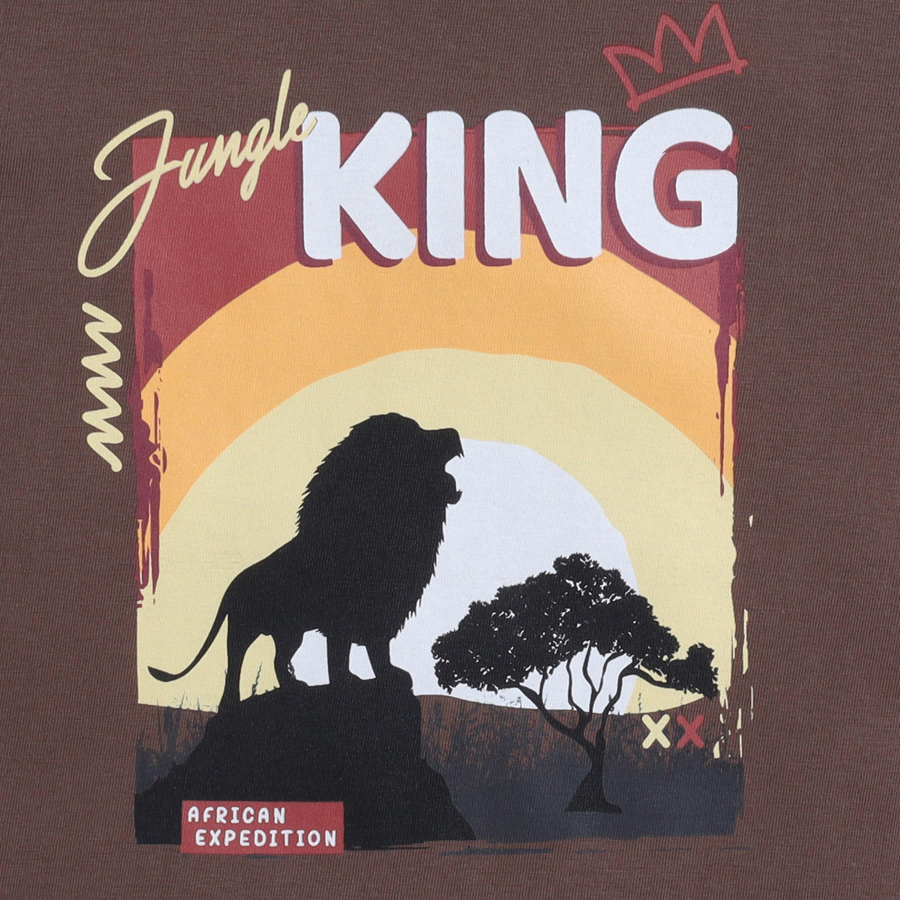 Victor and Jane King Graphic Cotton T-Shirt & Shorts Set-baby-boys-clothing-setsandcoords-image-5