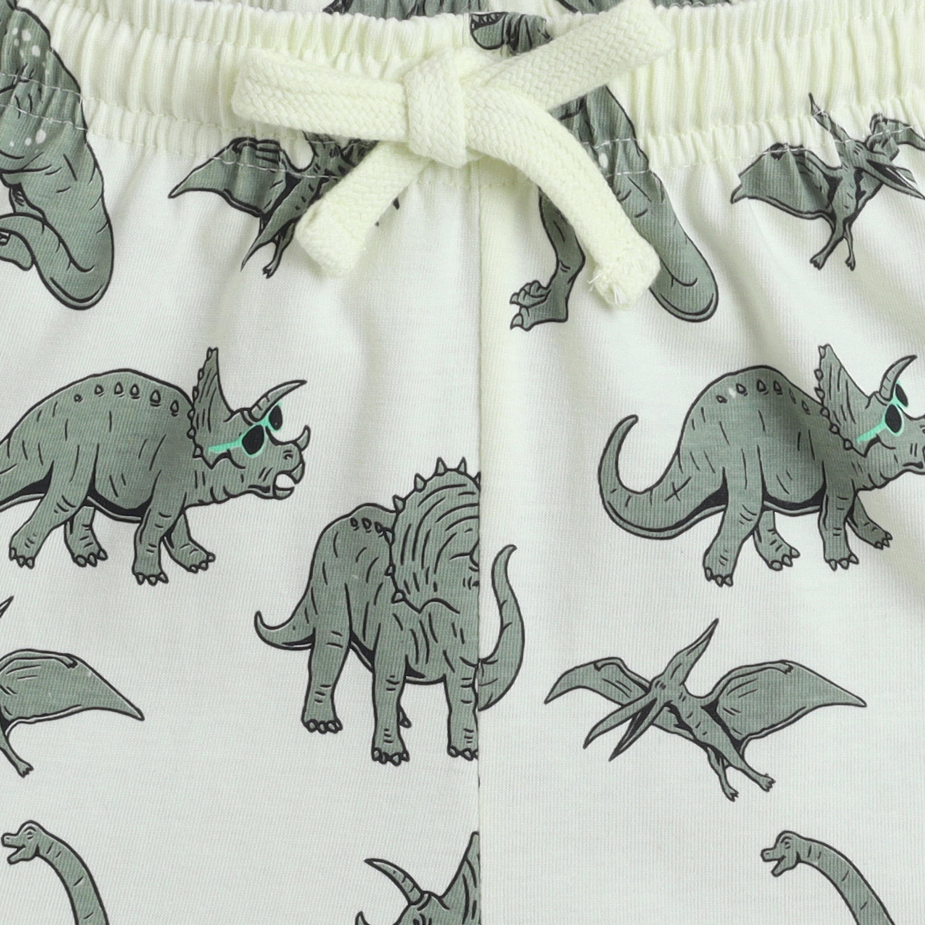 Victor and Jane Dinosaur Printed Cotton T-Shirt & Shorts Set-boys-clothing-setsandcoords-image-6