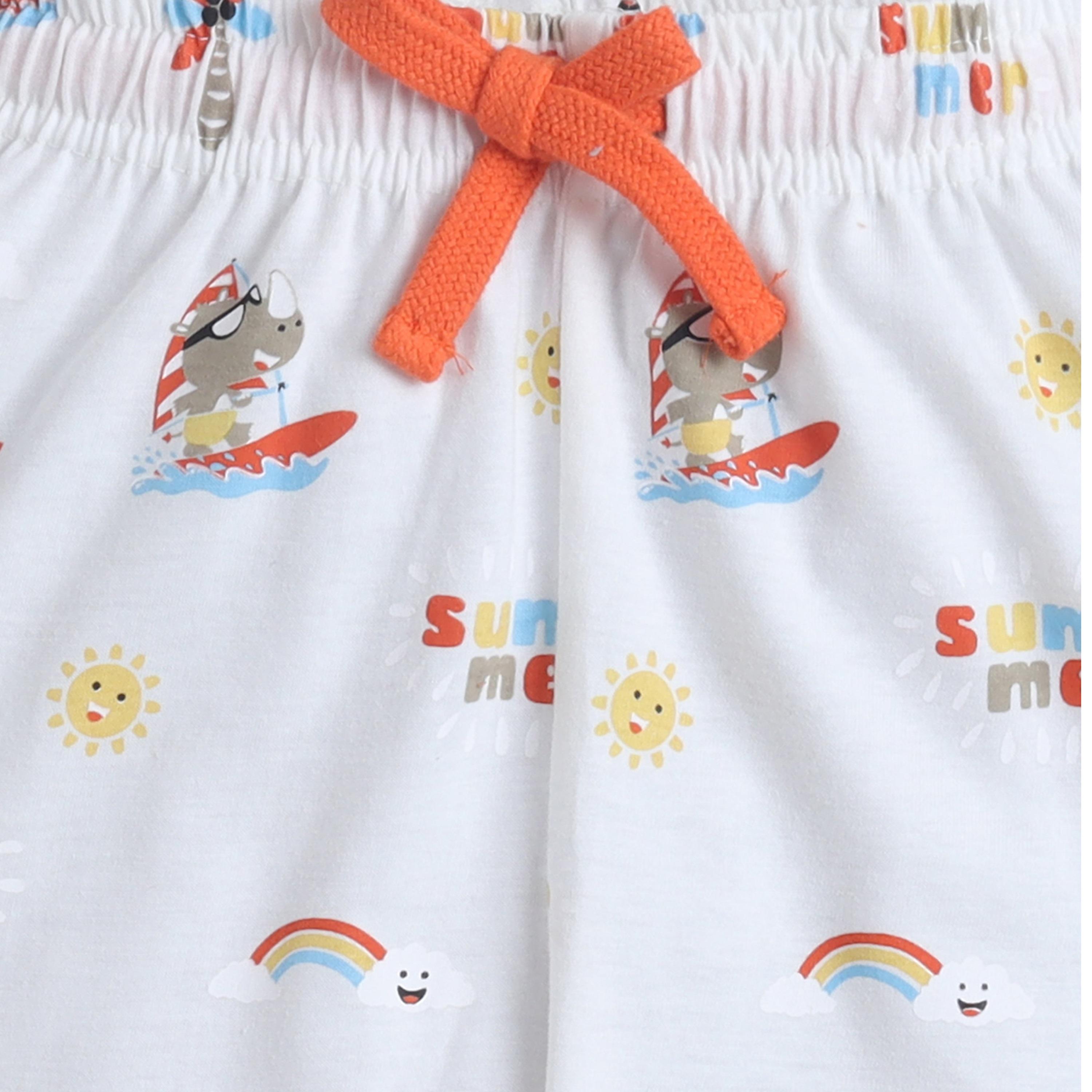 Victor and Jane Enjoy Summer Printed Cotton T-Shirt & Pajama Set-baby-boys-clothing-setsandcoords-image-6