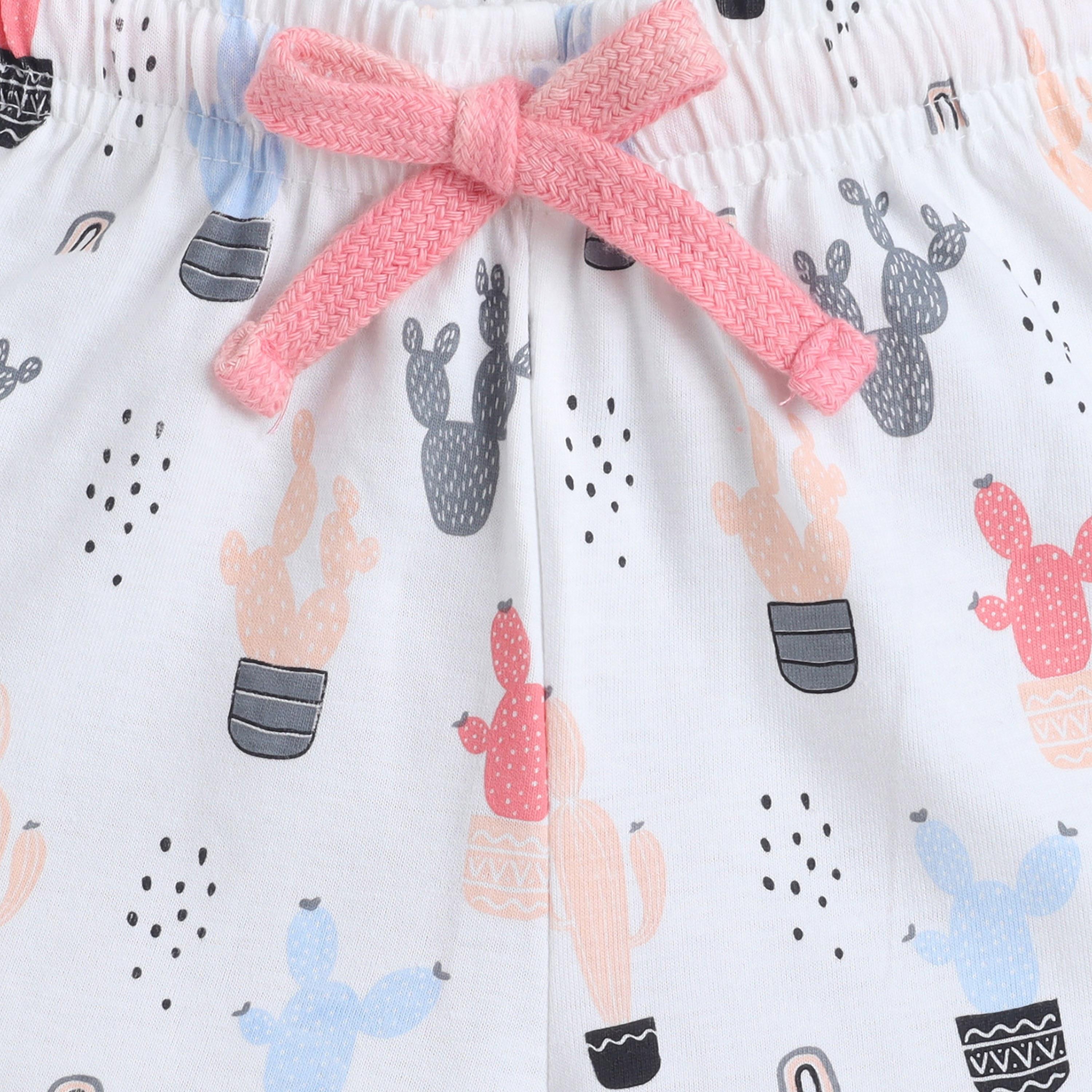 Victor and Jane Cactus Printed Cotton T-Shirt & Shorts Set-girls-clothing-setsandcoords-image-6