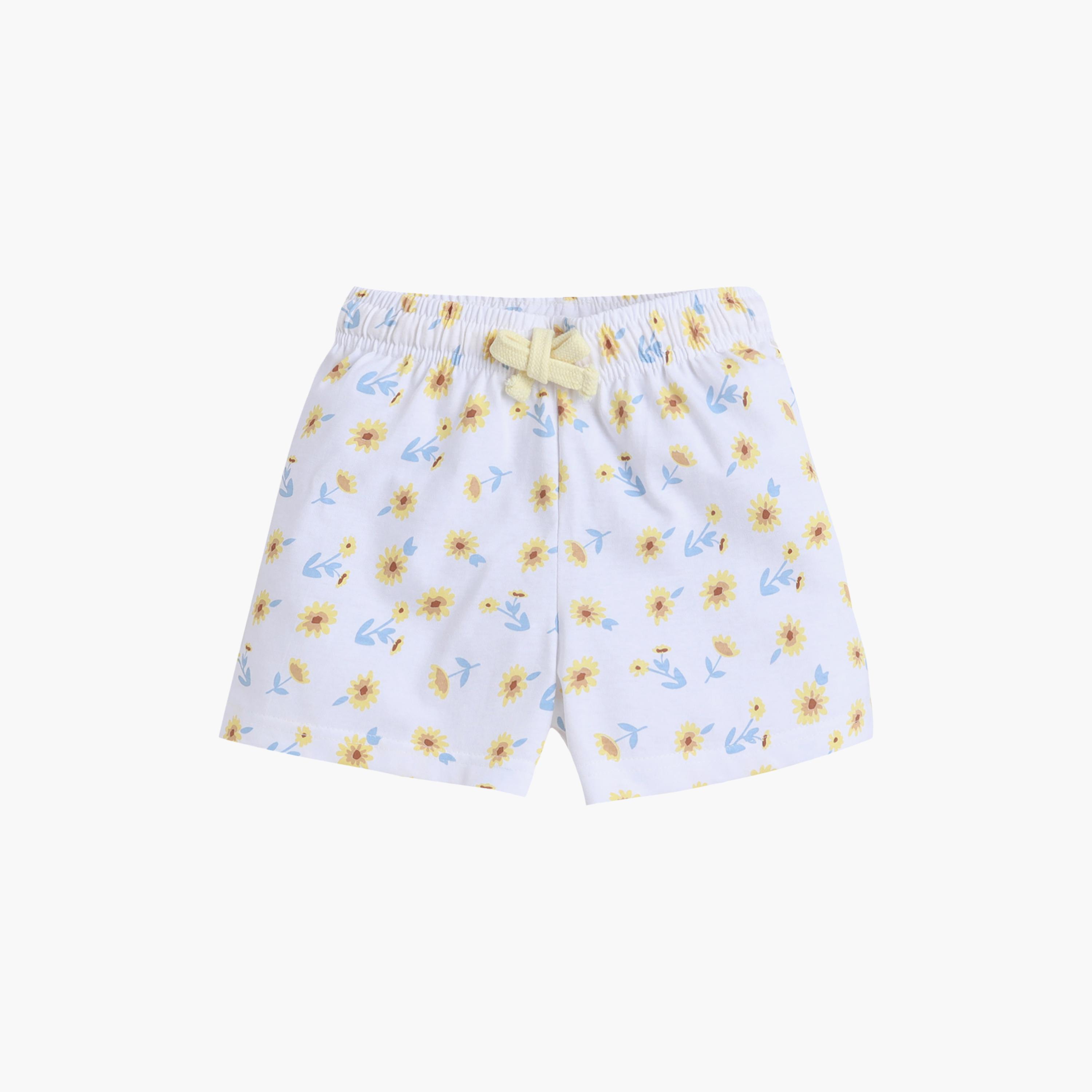 Victor and Jane Sunshine Printed Cotton T-Shirt & Shorts Set-girls-clothing-setsandcoords-image-4