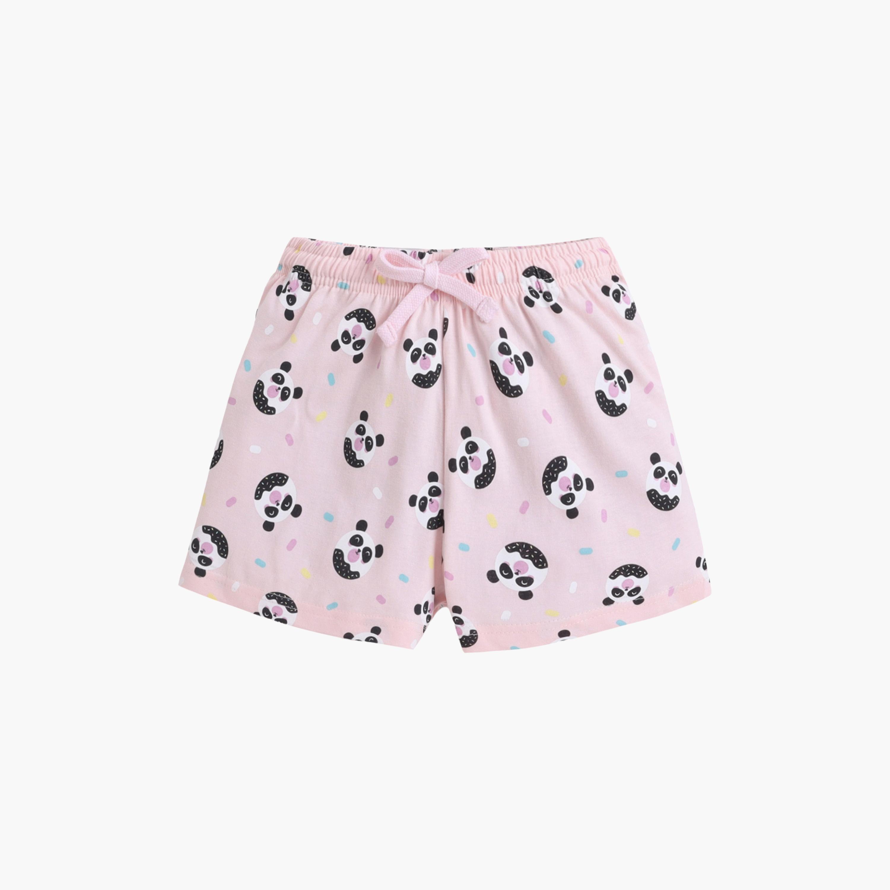Victor and Jane Sweet Dreams Printed Cotton T-Shirt & Shorts Set-baby-girls-clothing-setsandcoords-image-4