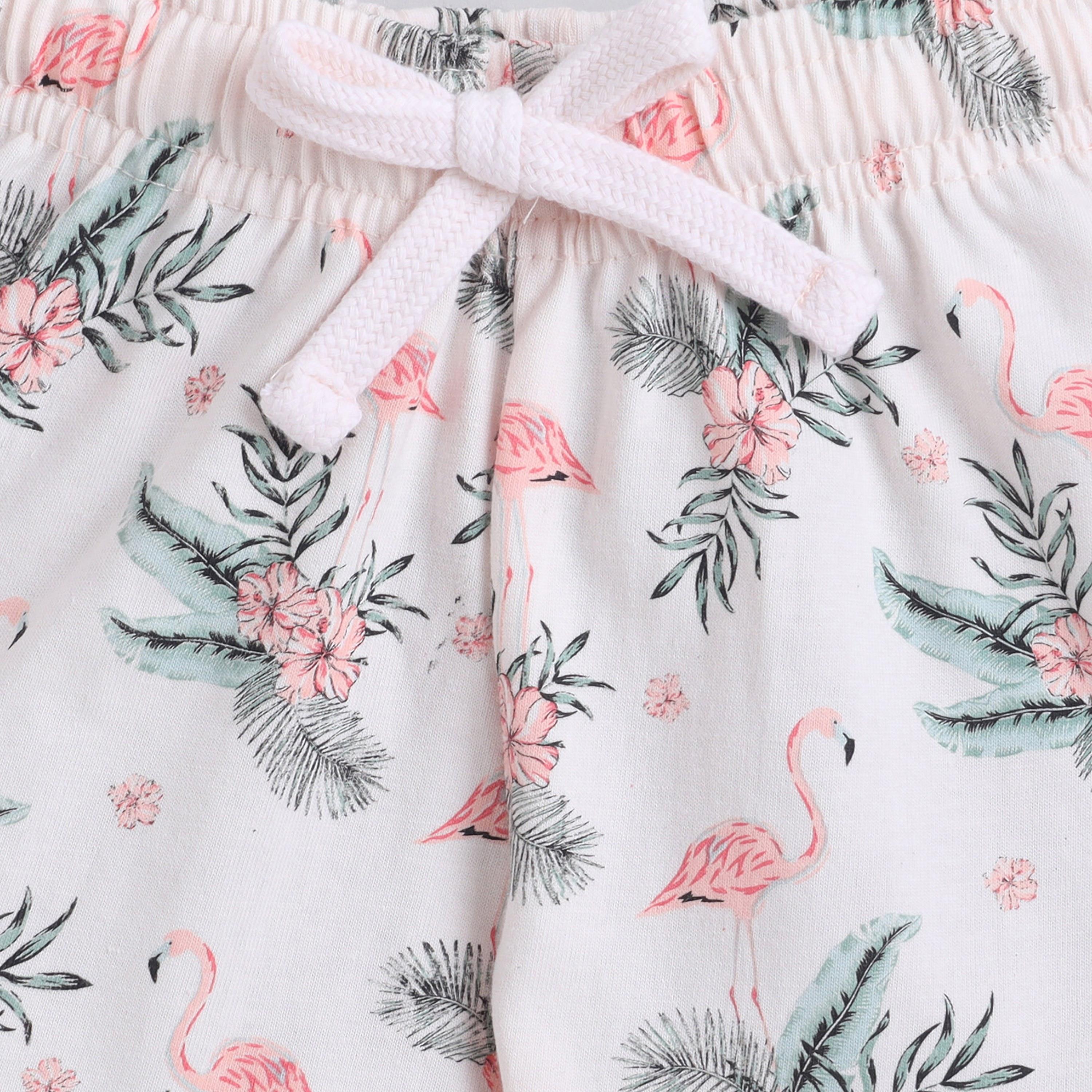 Victor and Jane Flamingo Printed Cotton T-Shirt & Shorts Set-baby-girls-clothing-setsandcoords-image-6