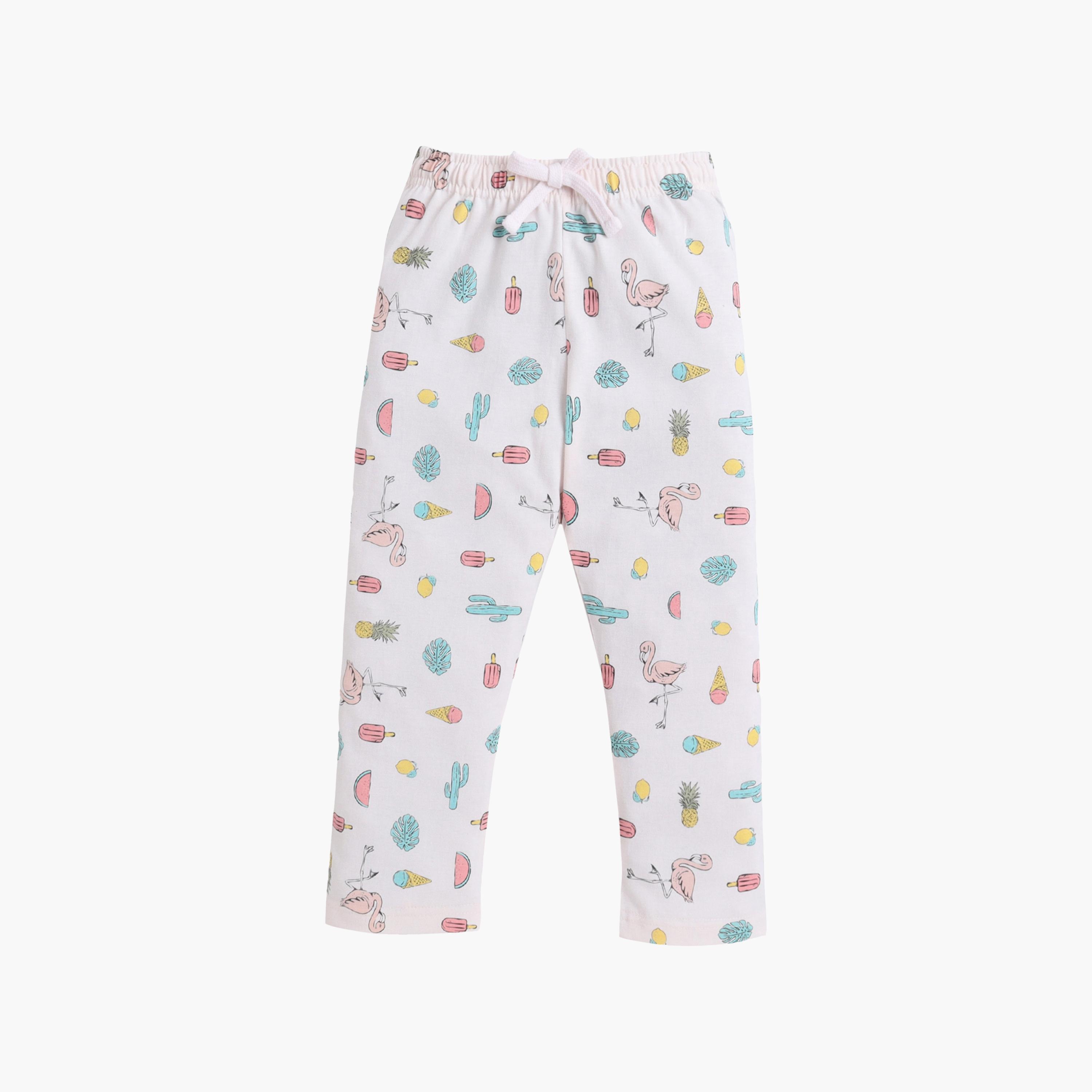 Victor and Jane West Coast Printed Cotton T-Shirt & Pajama Set-girls-clothing-setsandcoords-image-4