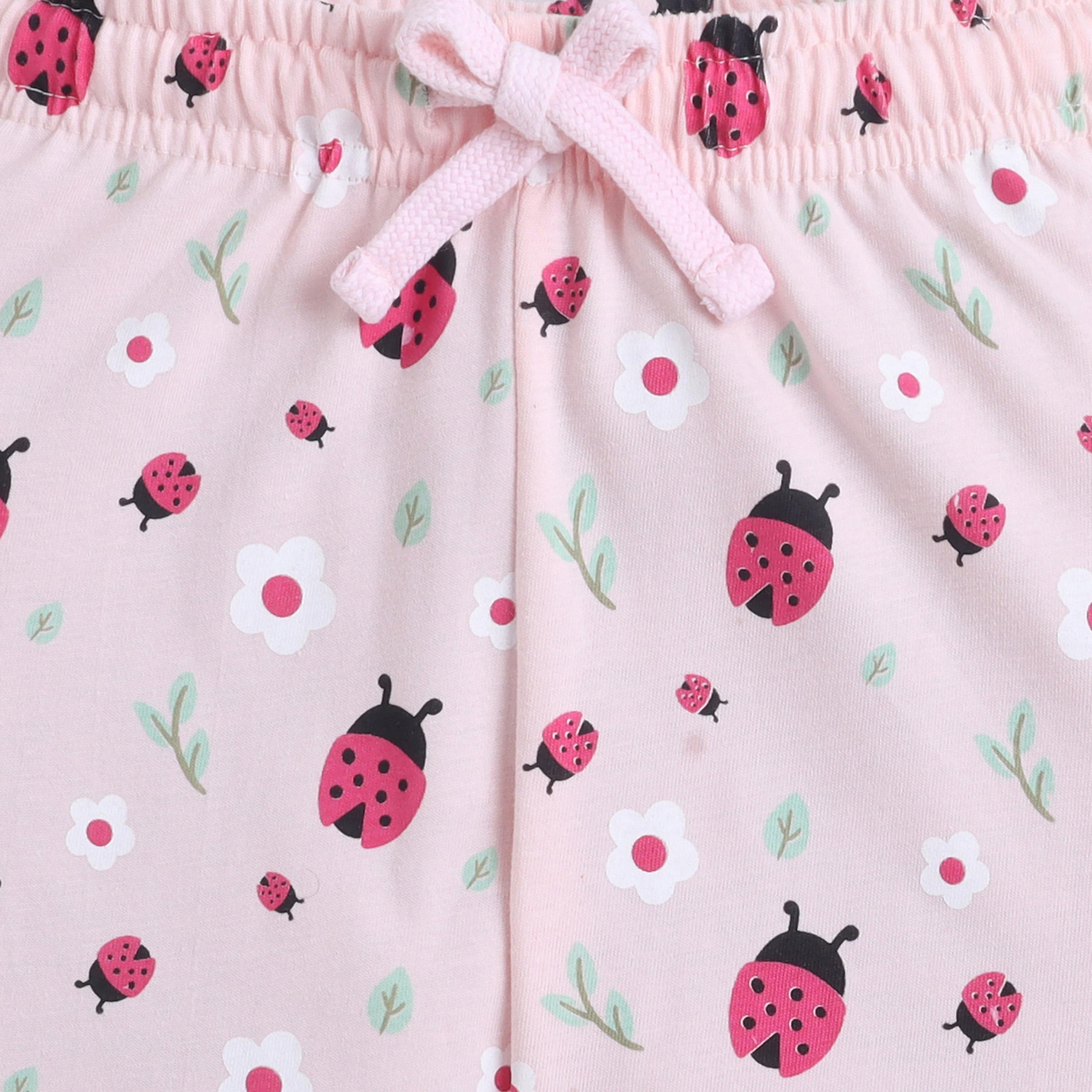 طقم تي شيرت قطني وبيجامة بطبعة كلمة "ONE" من فيكتور آند جين-baby-girls-clothing-setsandcoords-image-6