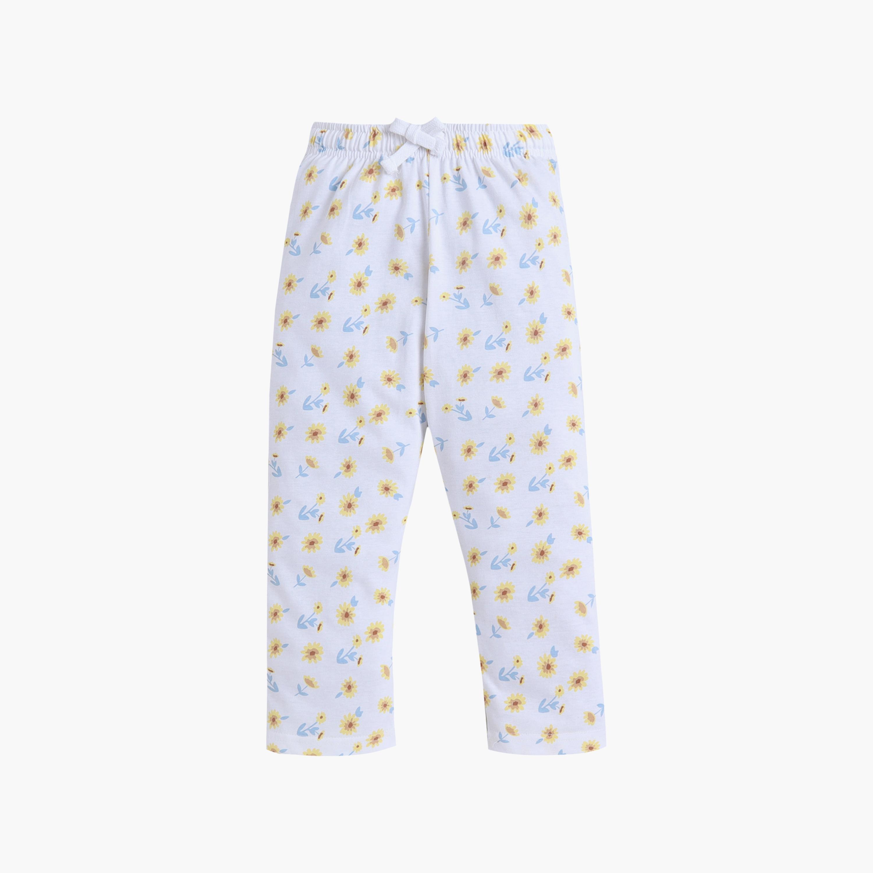 Victor and Jane Bee Printed Cotton T-Shirt & Pajama Set-girls-clothing-setsandcoords-image-4