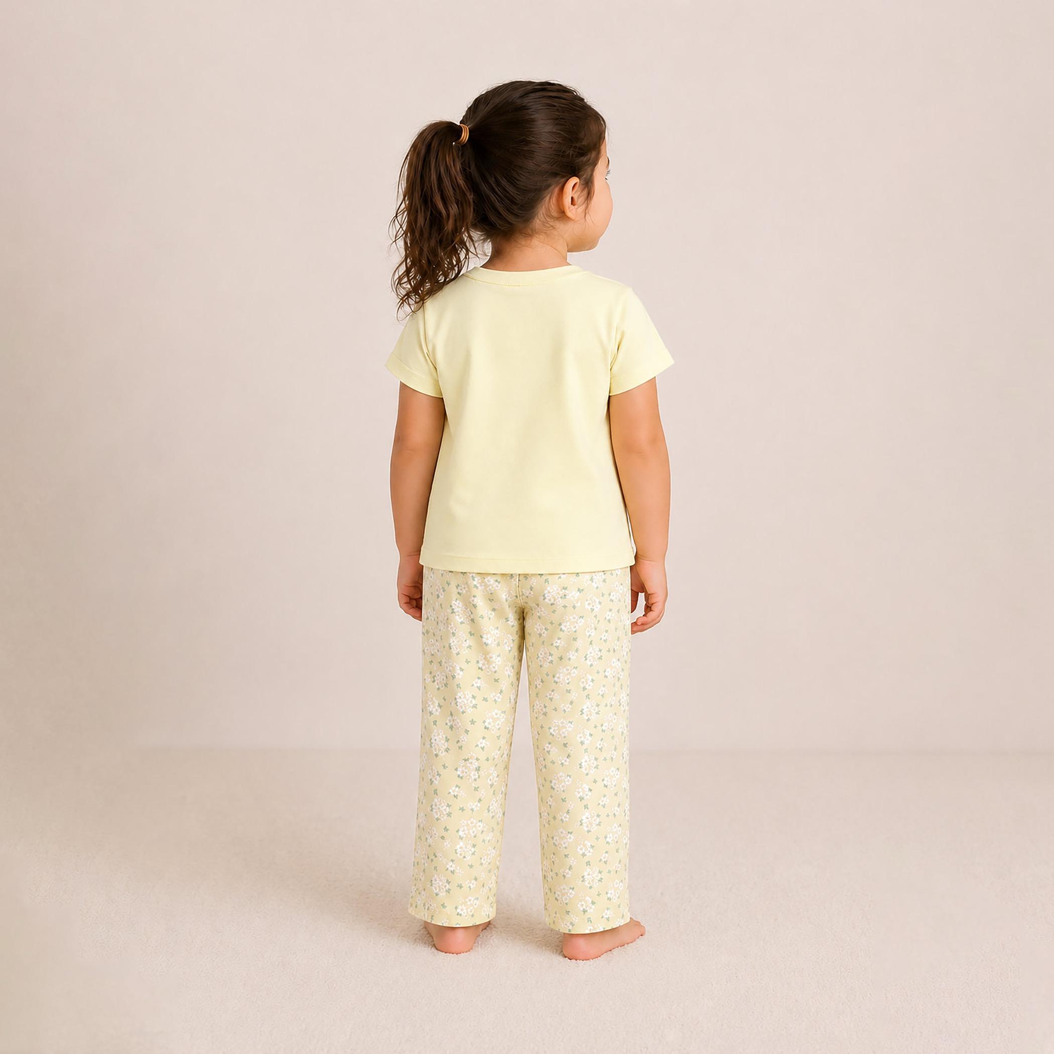 Victor and Jane Shorts Sleeves Graphic T-Shirt & Pajama Set-baby-girls-clothing-setsandcoords-image-4