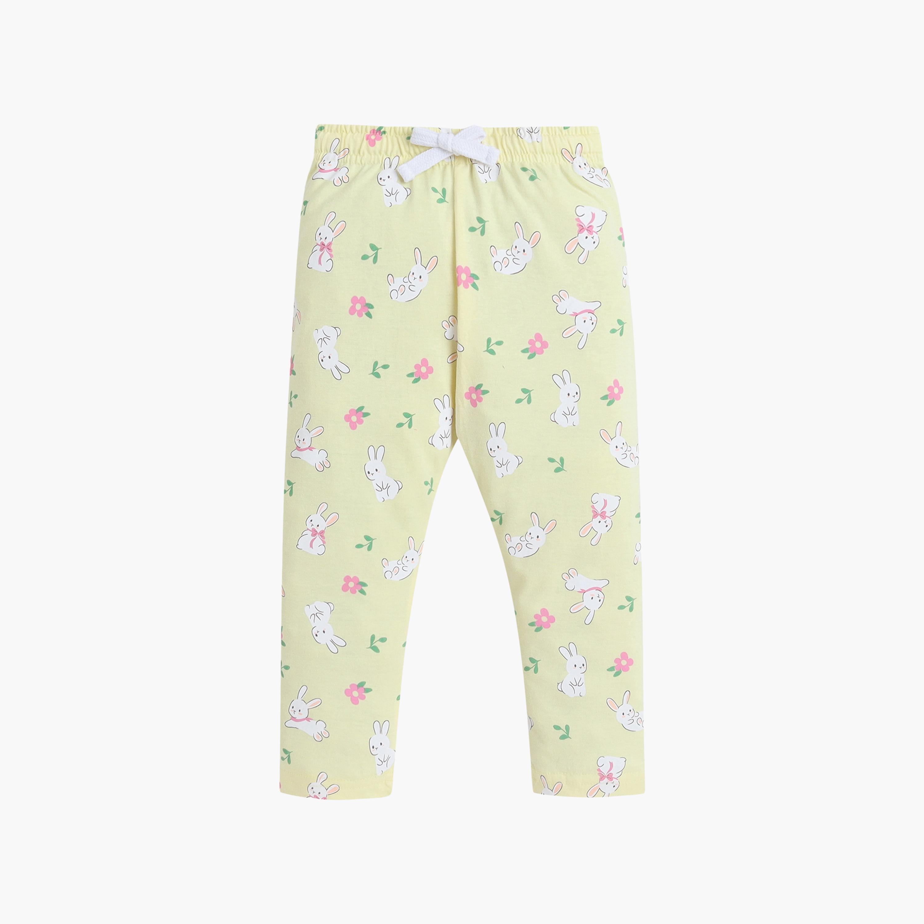 Victor and Jane Shorts Sleeves Printed T-Shirt & Pajama Set-baby-girls-clothing-setsandcoords-image-5