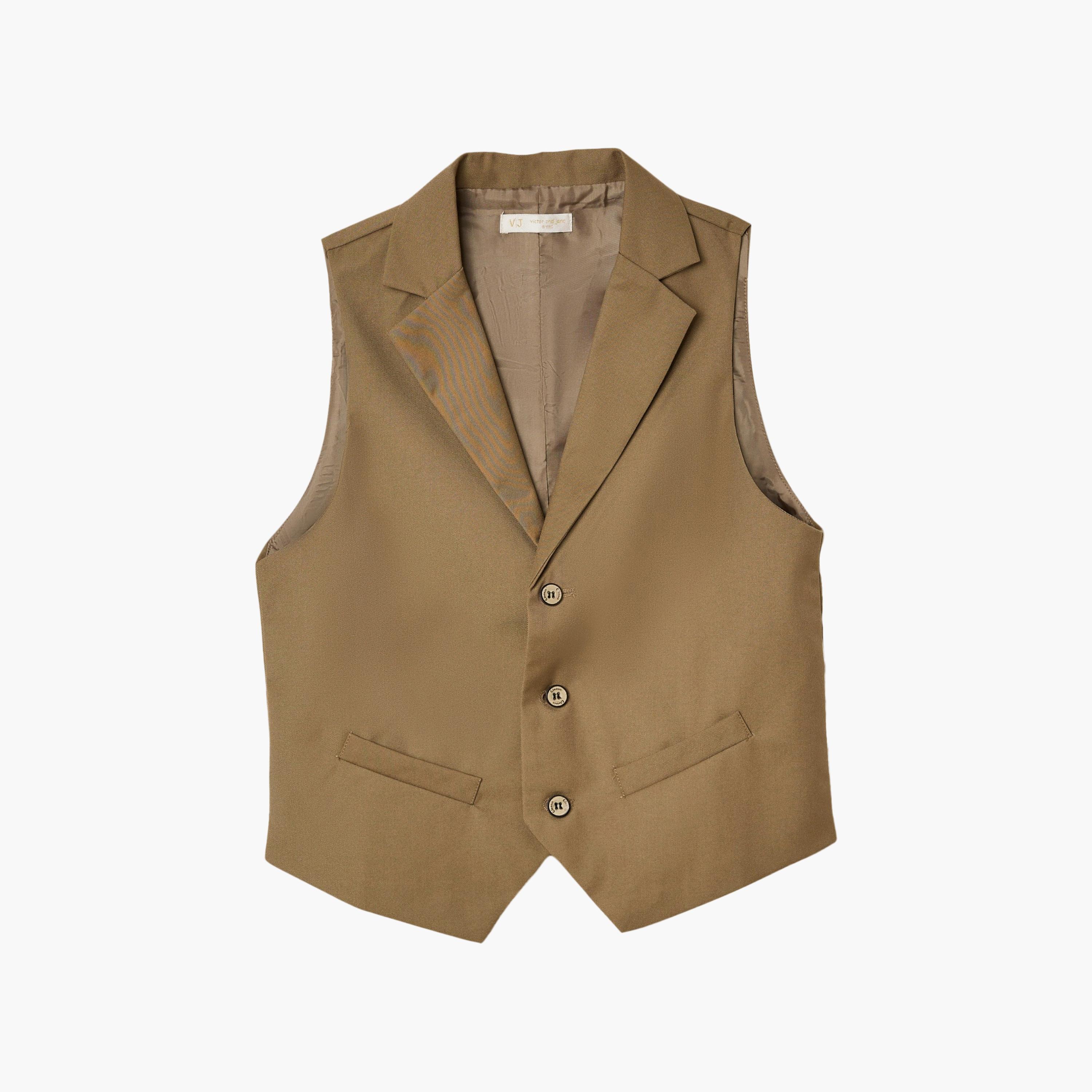Victor and Jane 4-Piece Full Sleeves Shirt with Waistcoat & Trousers Set-boys-clothing-setsandcoords-image-11