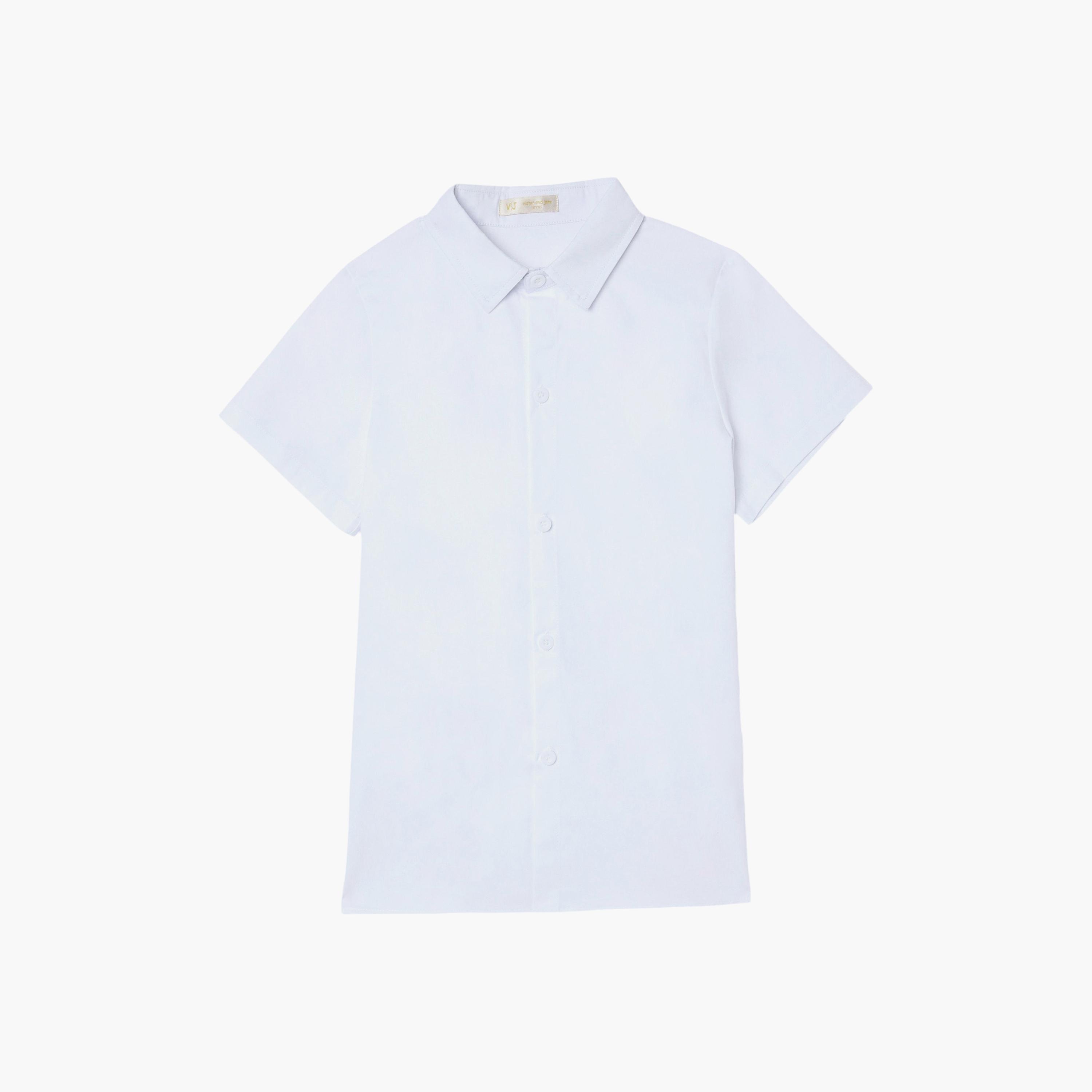 Victor and Jane 4-Piece Half Sleeves Shirt with Waistcoat & Trousers Set-boys-clothing-setsandcoords-image-6