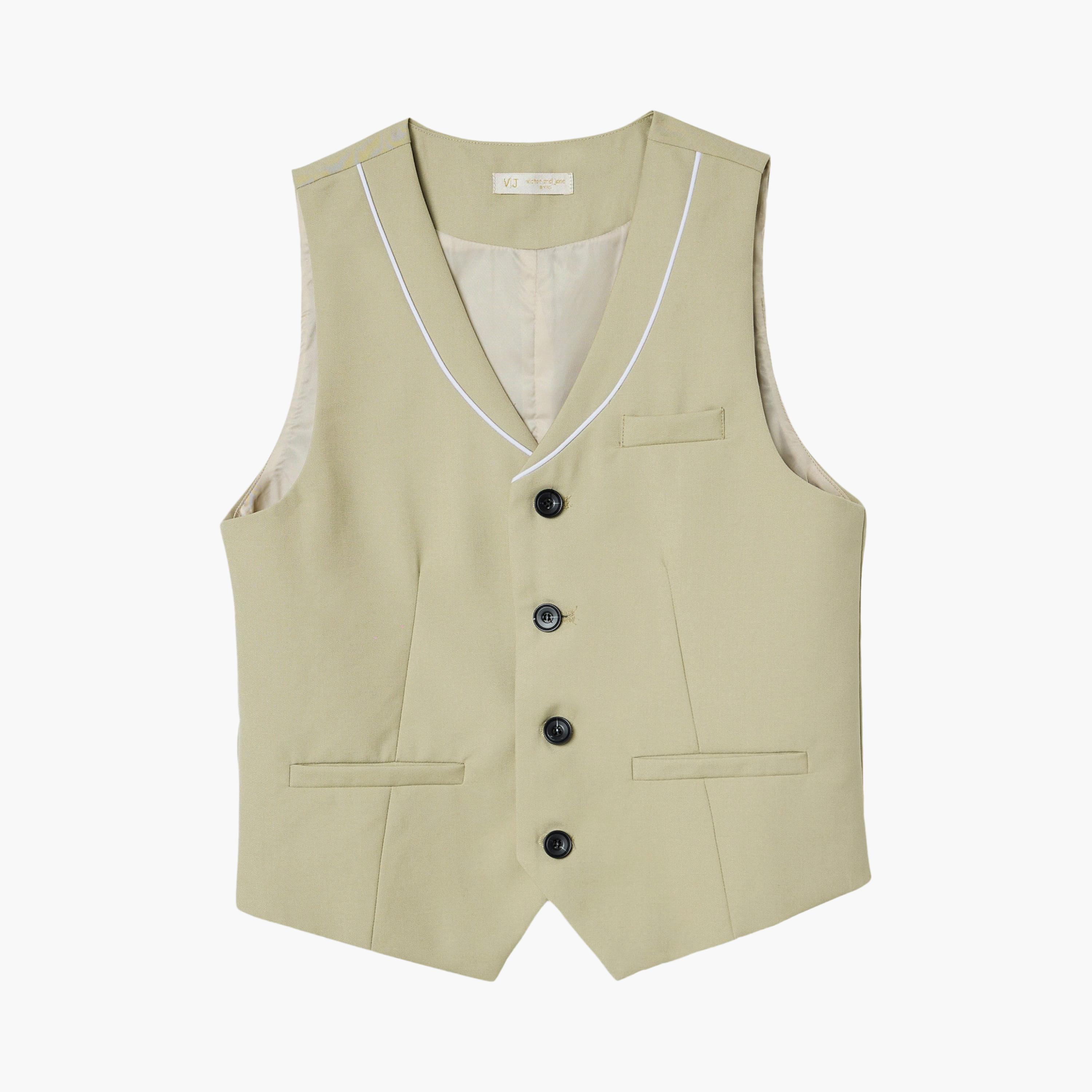 Victor and Jane 4-Piece Half Sleeves Shirt with Waistcoat & Trousers Set-boys-clothing-setsandcoords-image-8