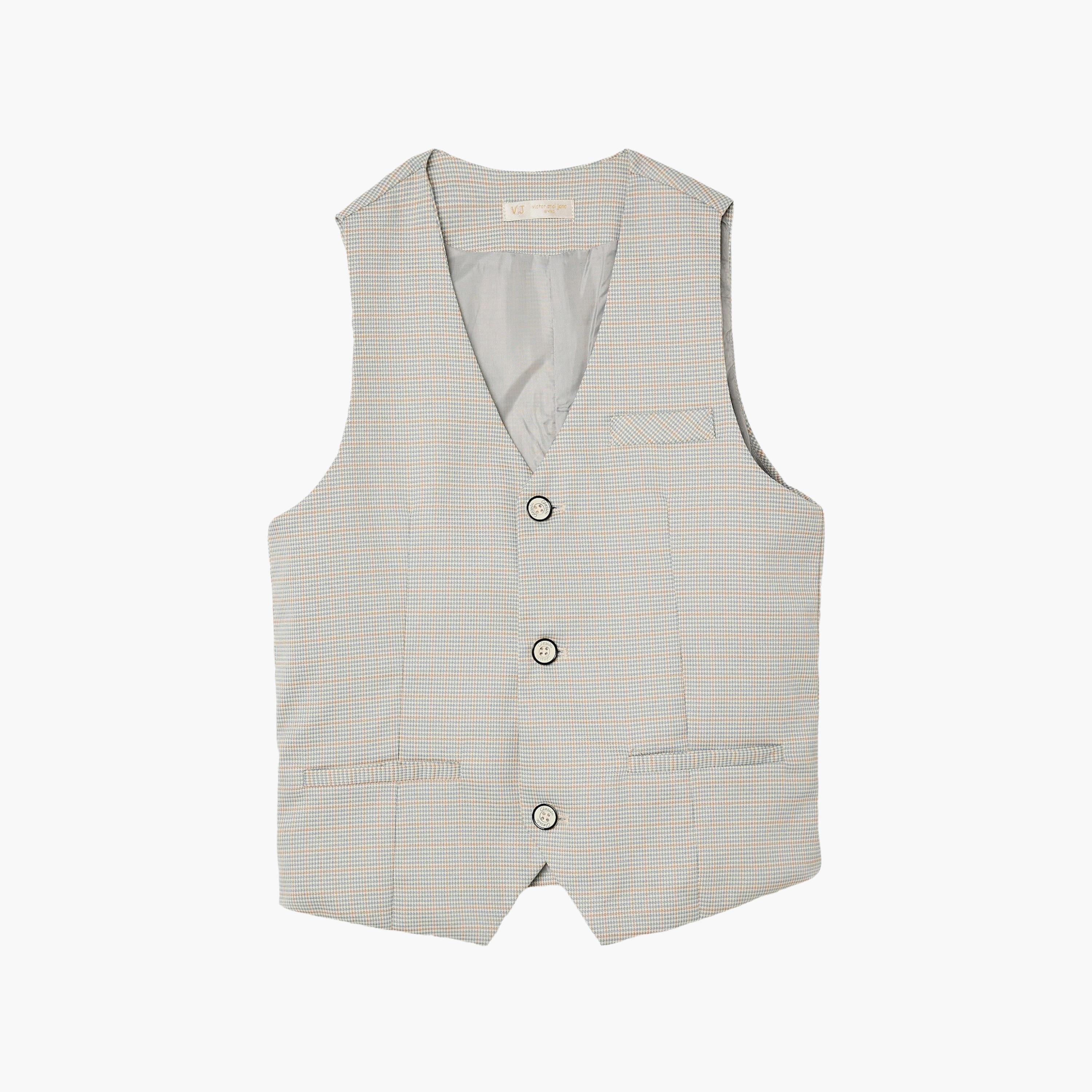 طقم 4 قطع قميص بأكمام نصفية مع فيست ويست كوت وبنطال من فيكتور أند جين-boys-clothing-setsandcoords-image-9