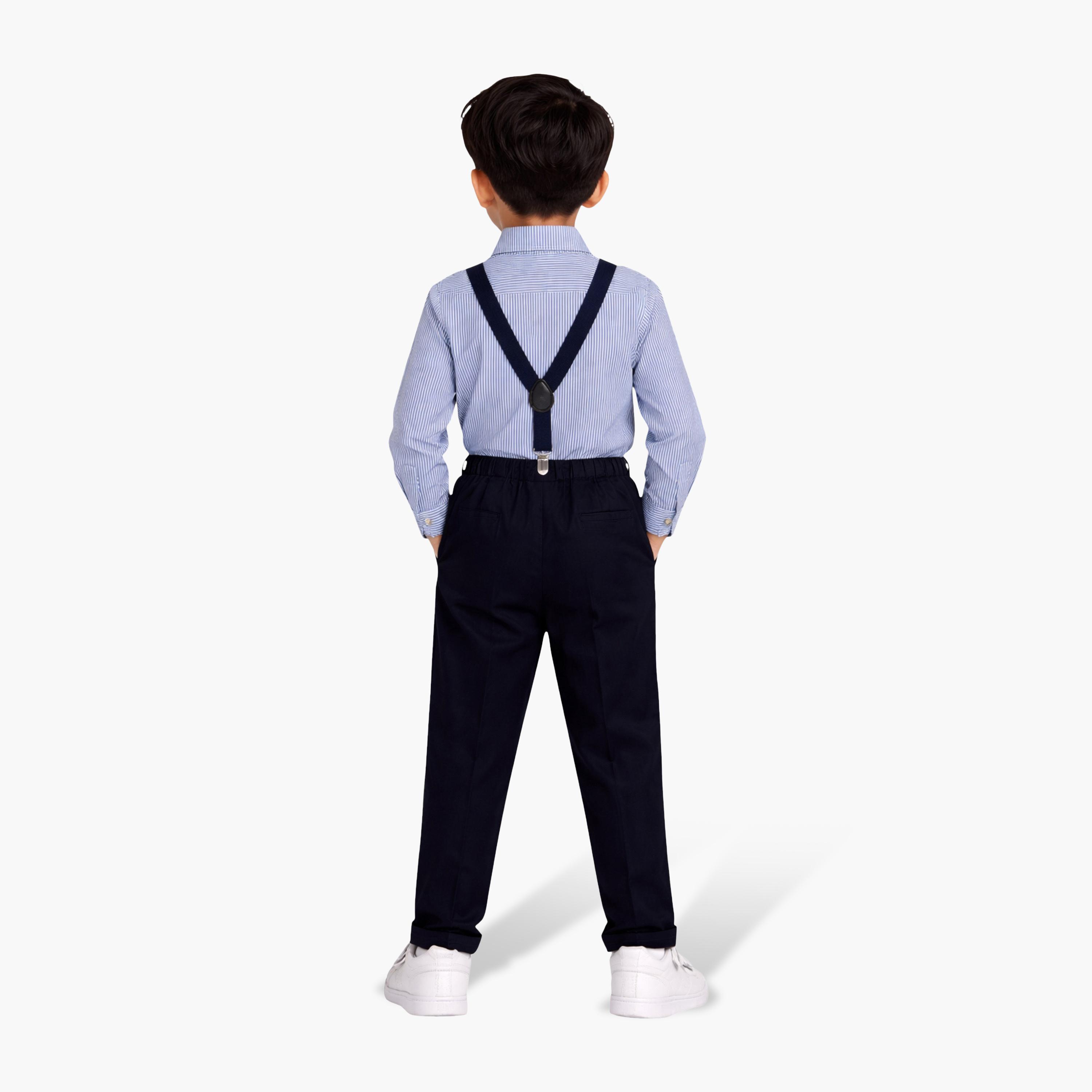 طقم رسمي مكون من قميص، بنطلون، حمالات وربطة عنق "بو تاي" من فيكتور آند جين-boys-clothing-setsandcoords-image-2