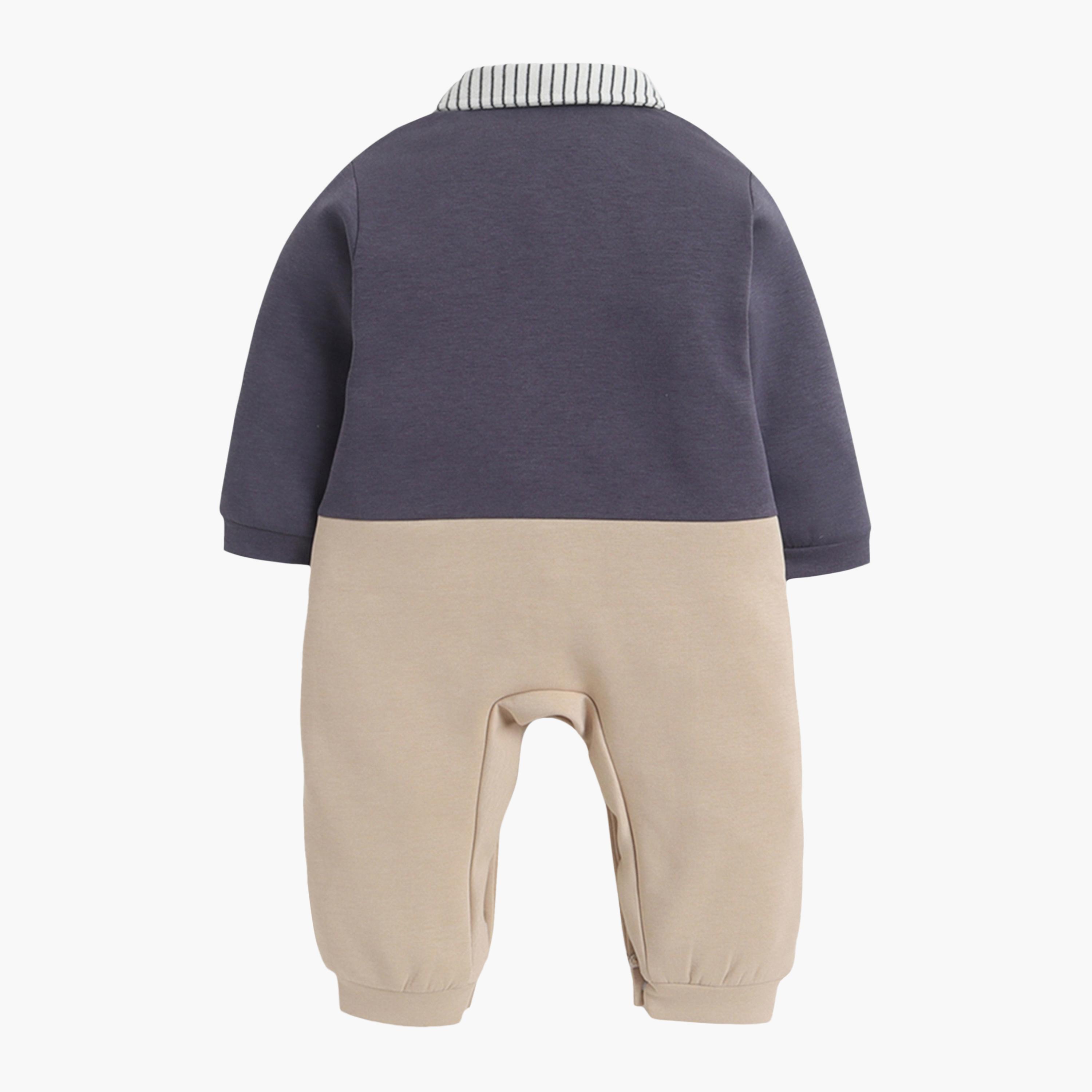 Victor and Jane Cardigan & Bow Tie Rompers Set-baby-boys-clothing-rompers-image-2