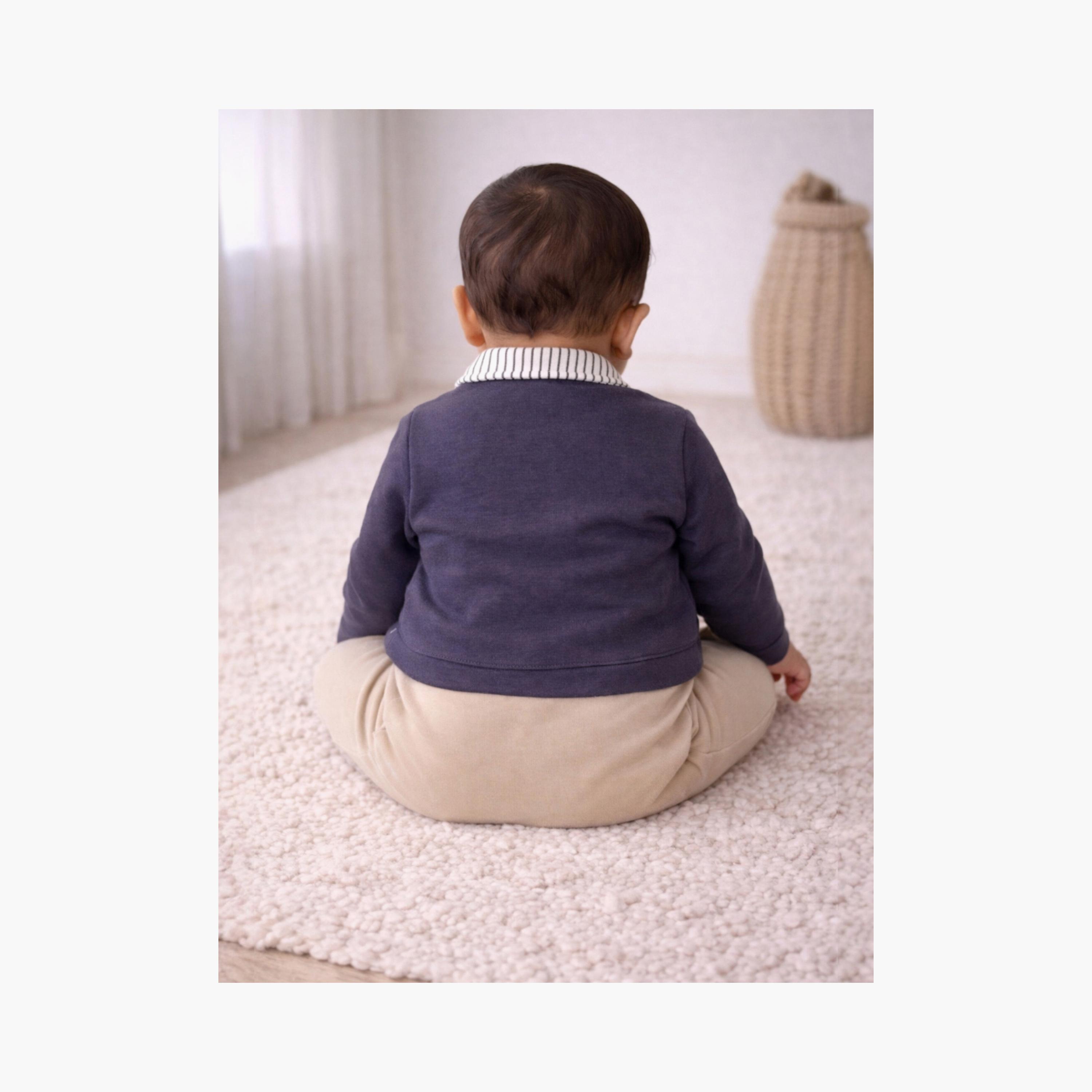 Victor and Jane Cardigan & Bow Tie Rompers Set-baby-boys-clothing-rompers-image-5