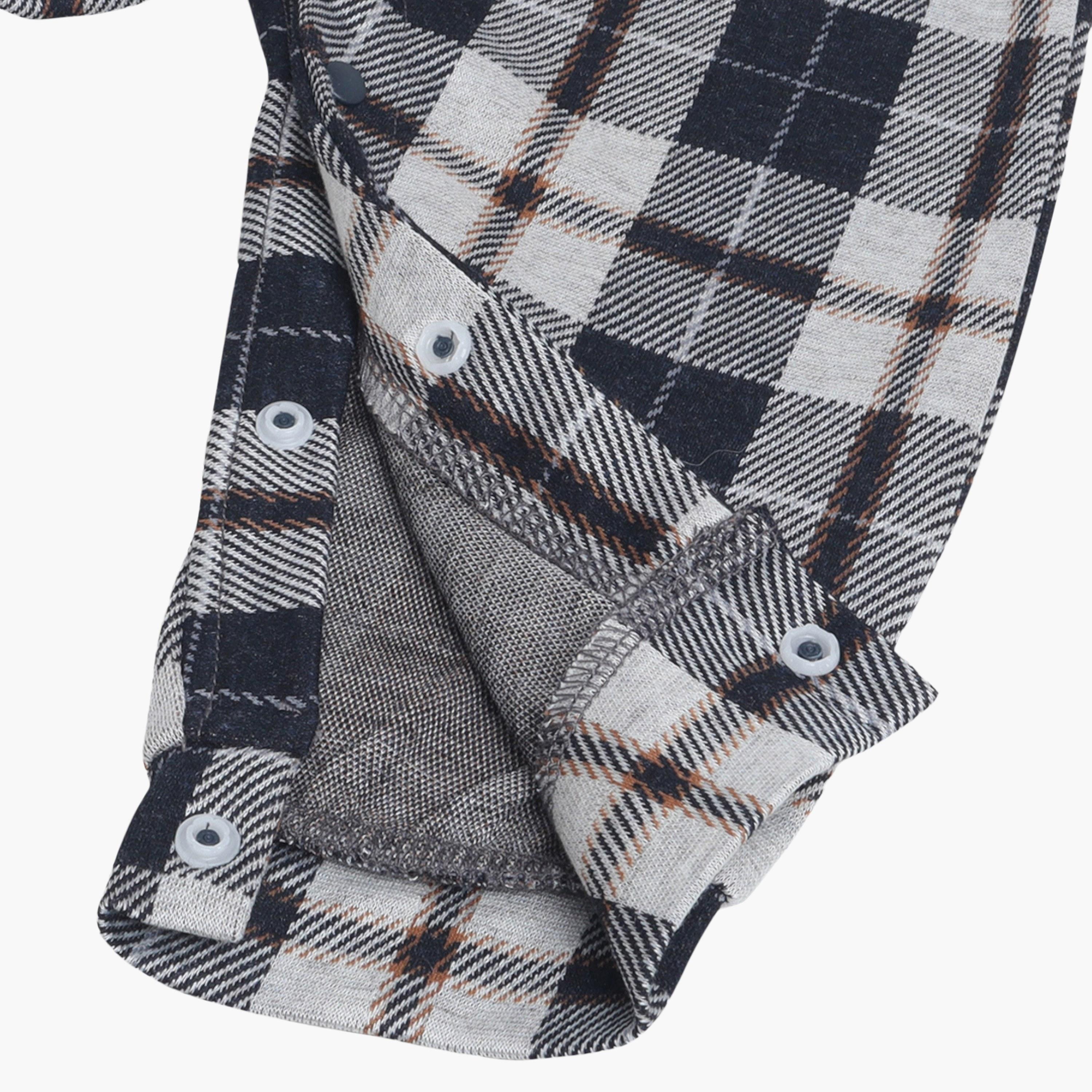 Victor and Jane Checked Shirt, Bow Tie & Suspenders Mock Rompers Set-baby-boys-clothing-rompers-image-7